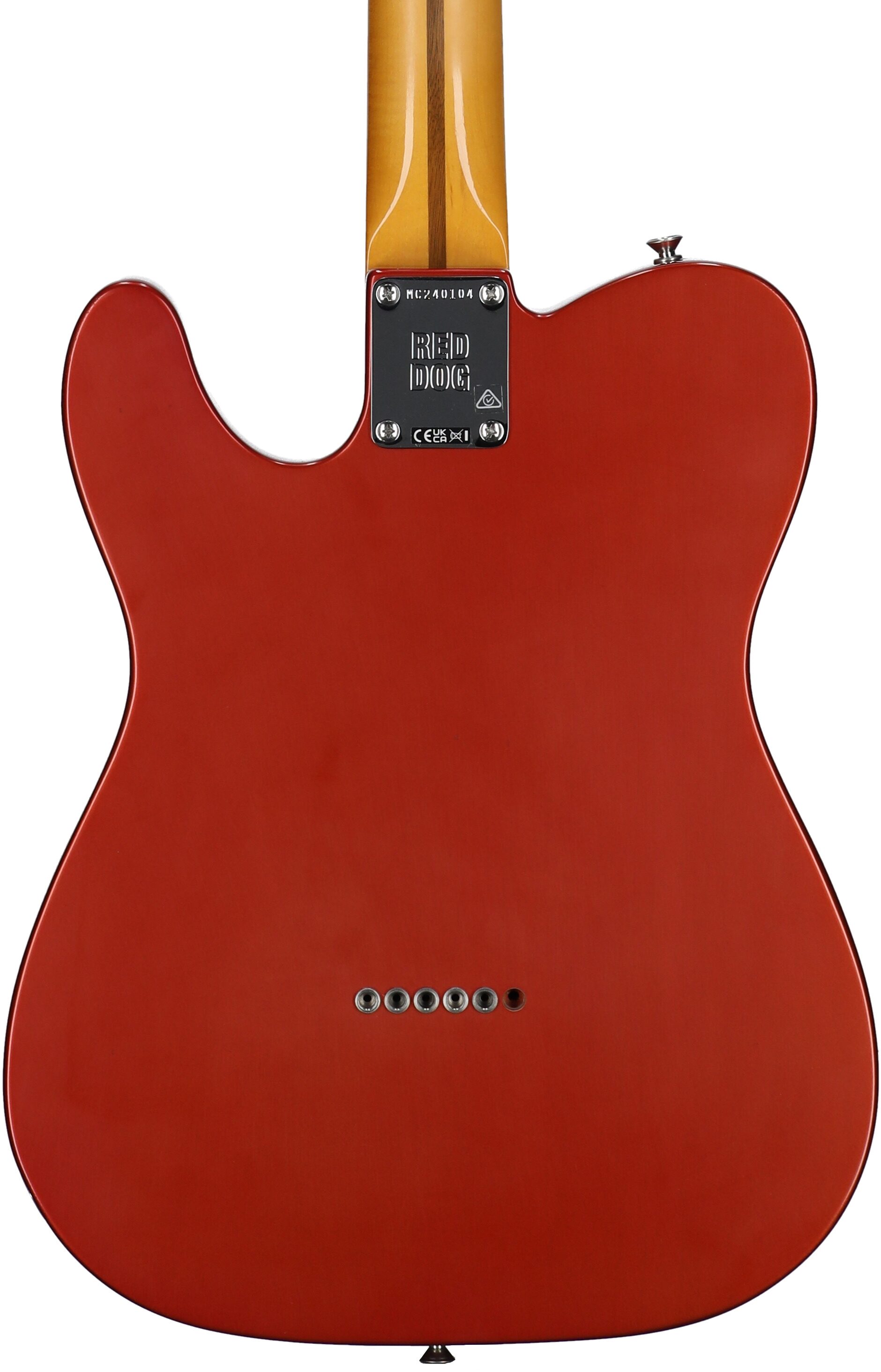 Fender Stories Mike Campbell Telecaster Electric Guitar, Maple Fingerboard (with Case), Red Dog, Serial Number MC240104, Body Straight Back