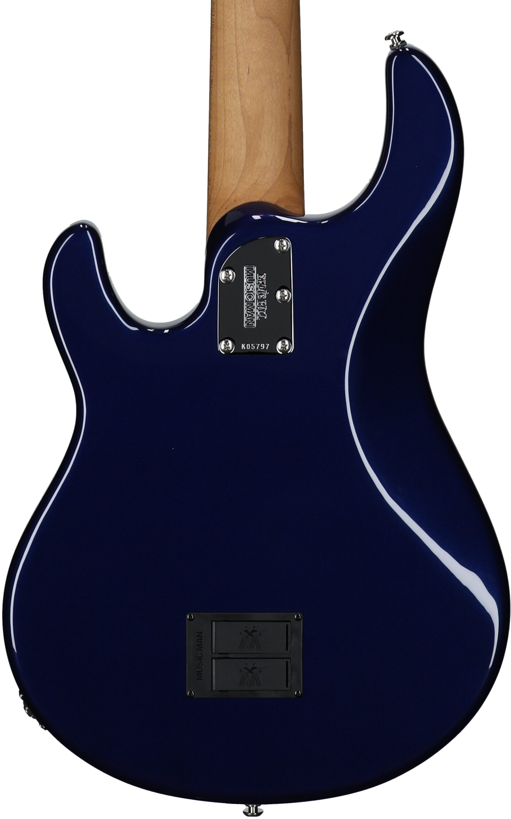 Ernie Ball Music Man StingRay 5 Special HH Electric Bass (with Case), Butane Blue, Serial Number K05797, Body Straight Back