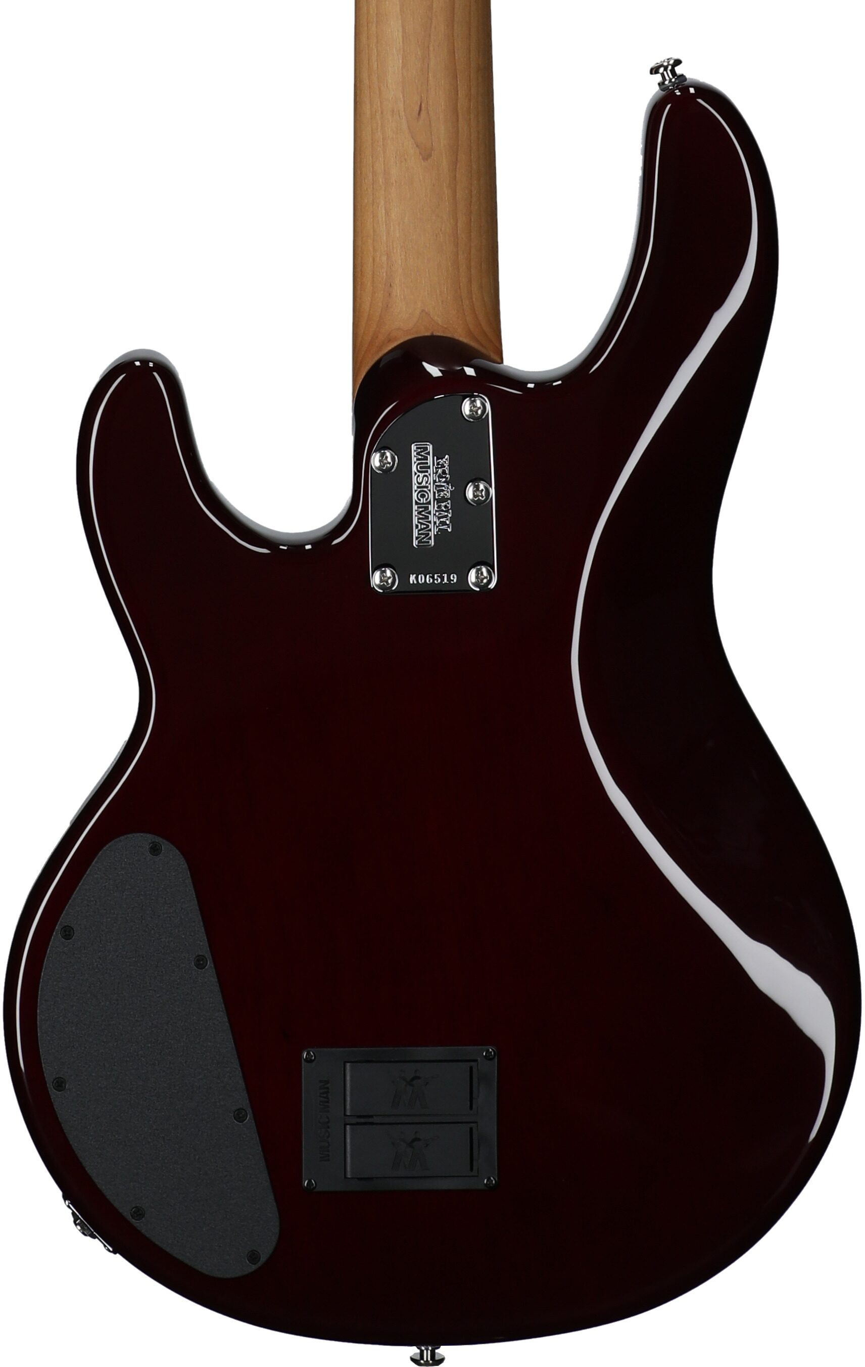 Ernie Ball Music Man StingRay Special HH Electric Bass (with Case), Oxblood, Serial Number K06519, Body Straight Back