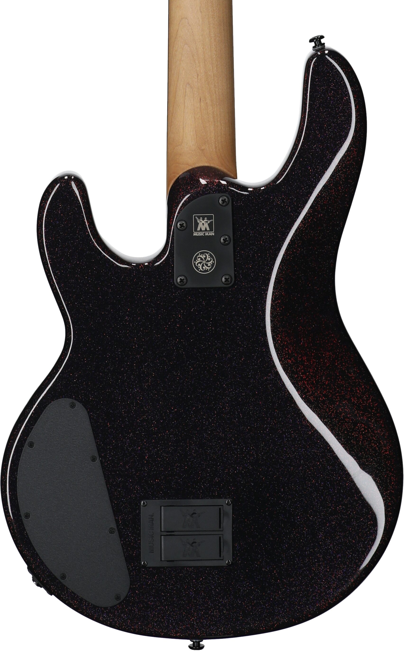 Ernie Ball Music Man DarkRay Electric Bass (with Mono Soft Case), Dark Rainbow, Serial Number S12002, Body Straight Back