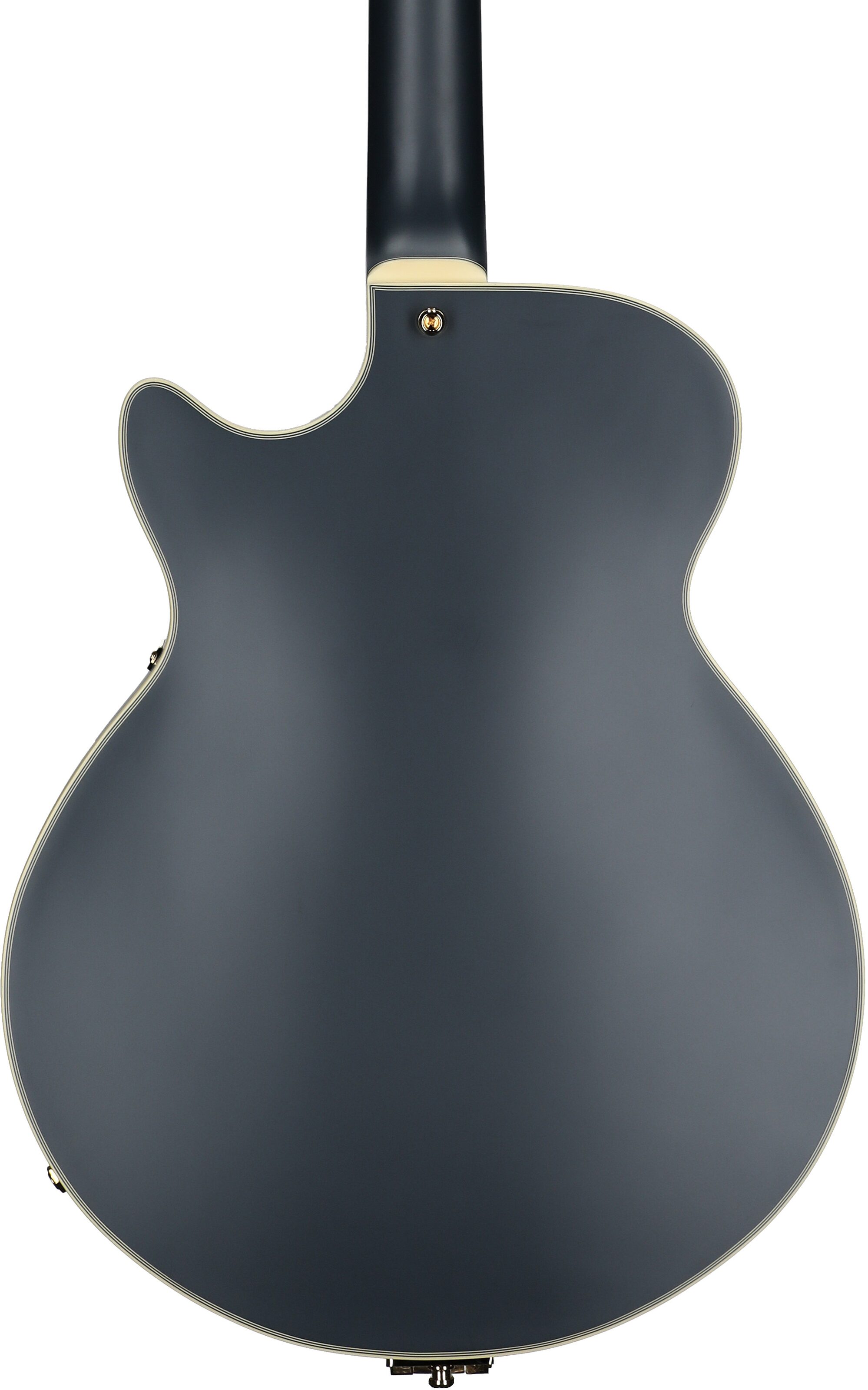 D'Angelico Deluxe Bobby Weir 3 Electric Guitar, Matte Stone, Serial Number W2401295, Body Straight Back