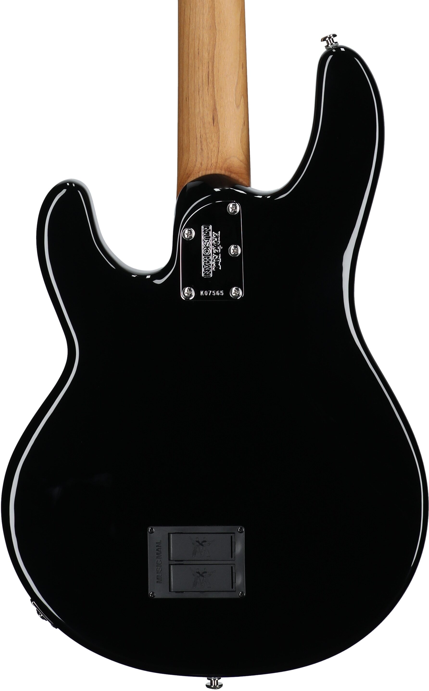 Ernie Ball Music Man StingRay Special Electric Bass (with Case), Black, Serial Number K07565, Body Straight Back