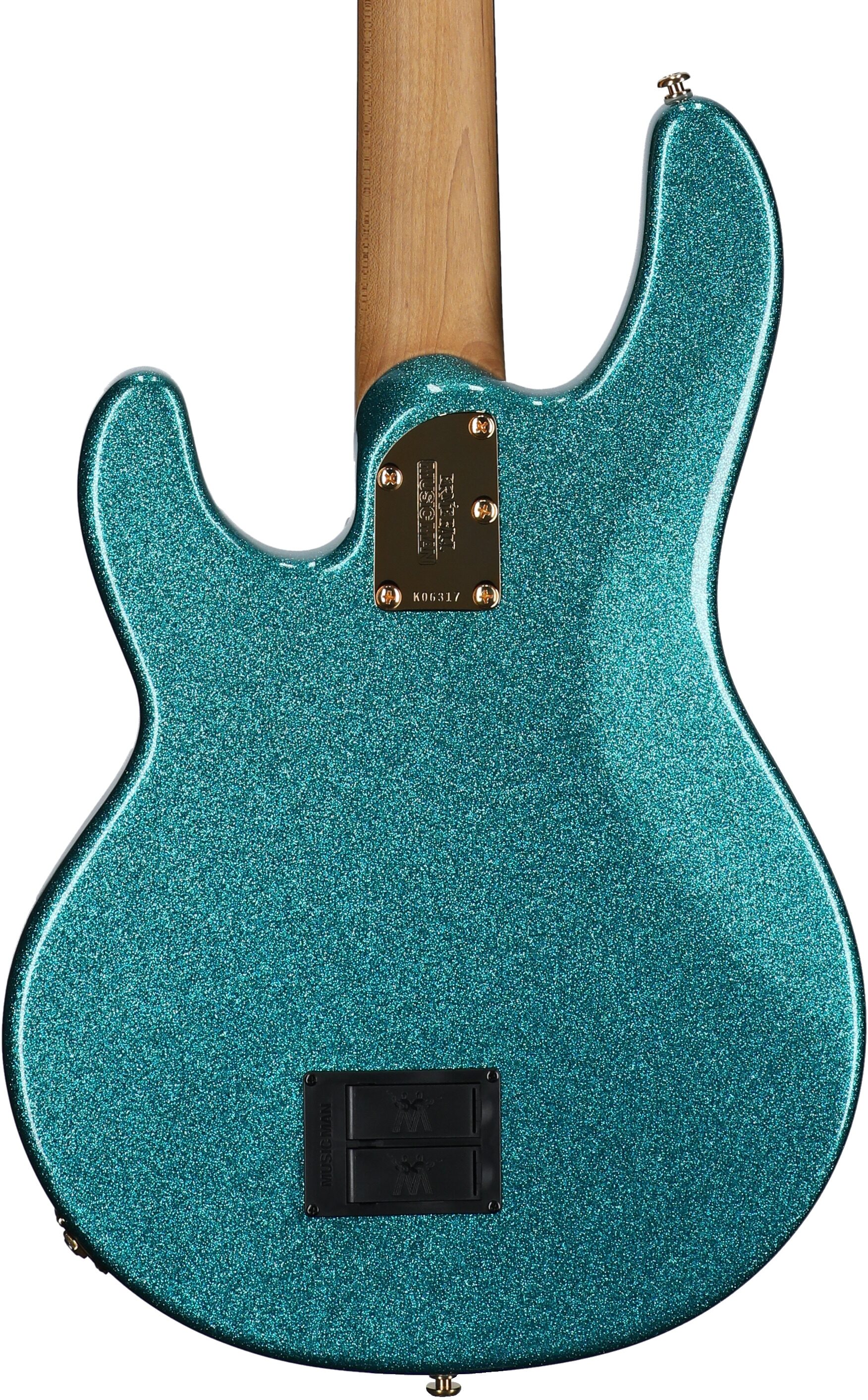 Ernie Ball Music Man StingRay Special Electric Bass (with Mono Case), Ocean Sparkle, Serial Number K06317, Body Straight Back