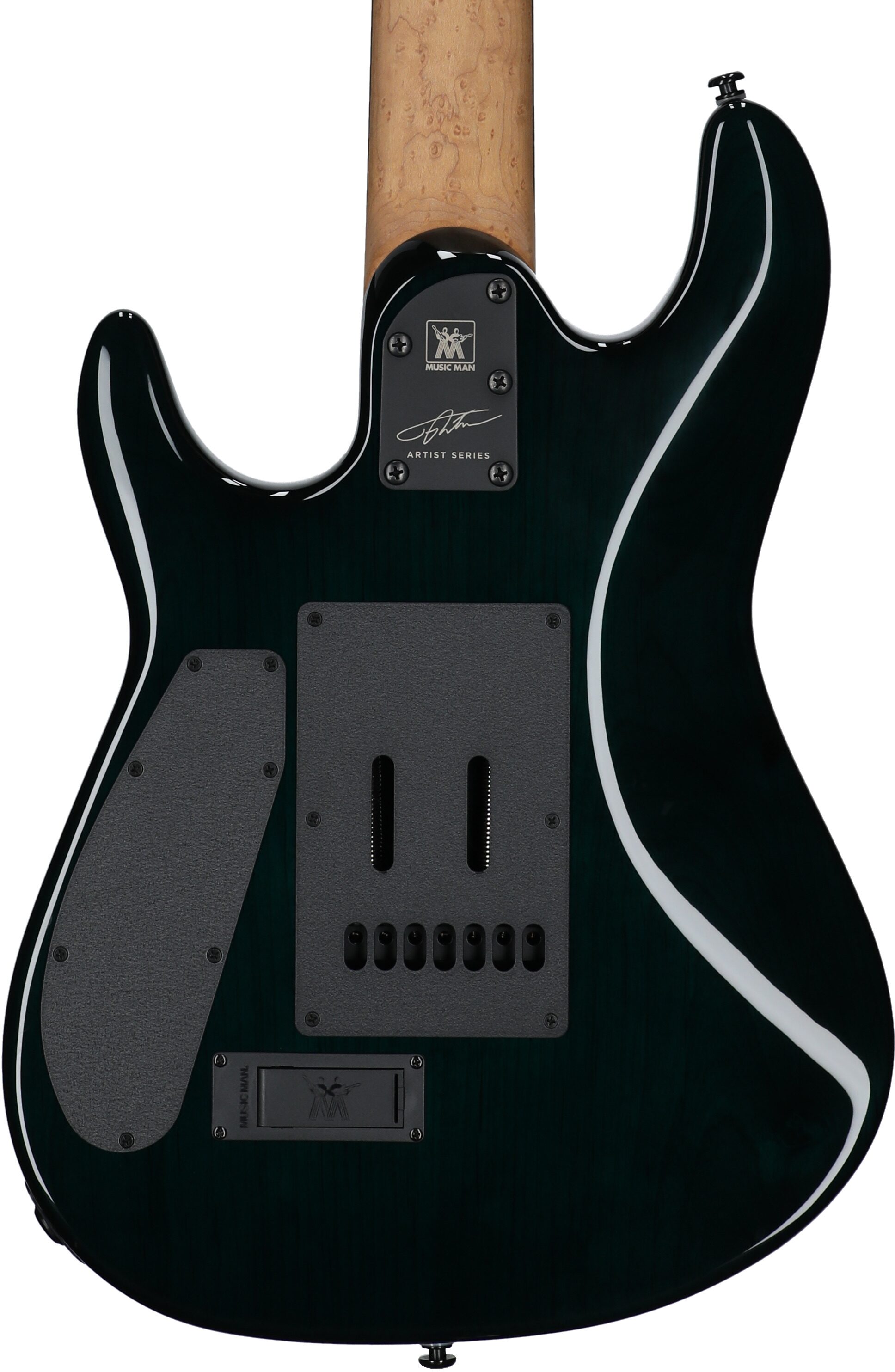 Ernie Ball Music Man Jason Richardson Cutlass HT Electric Guitar, 7-String (with Gig Bag), Kokiri Forest Green, Serial Number S11476, Body Straight Back