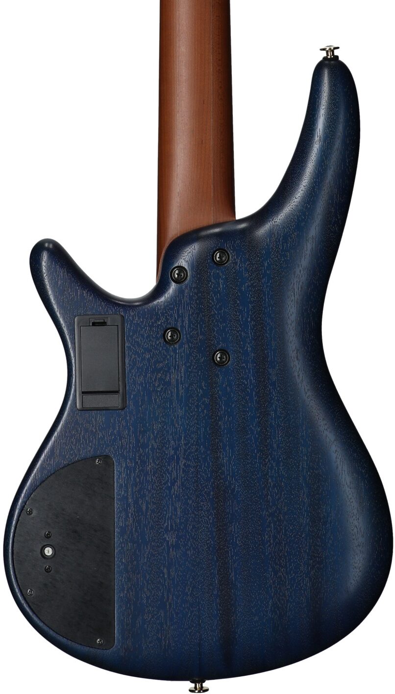 Ibanez SR6605 Prestige Electric Bass, 5-String (with Case), Ghost Fleet Blue, Serial Number 210001F2512121, Body Straight Back