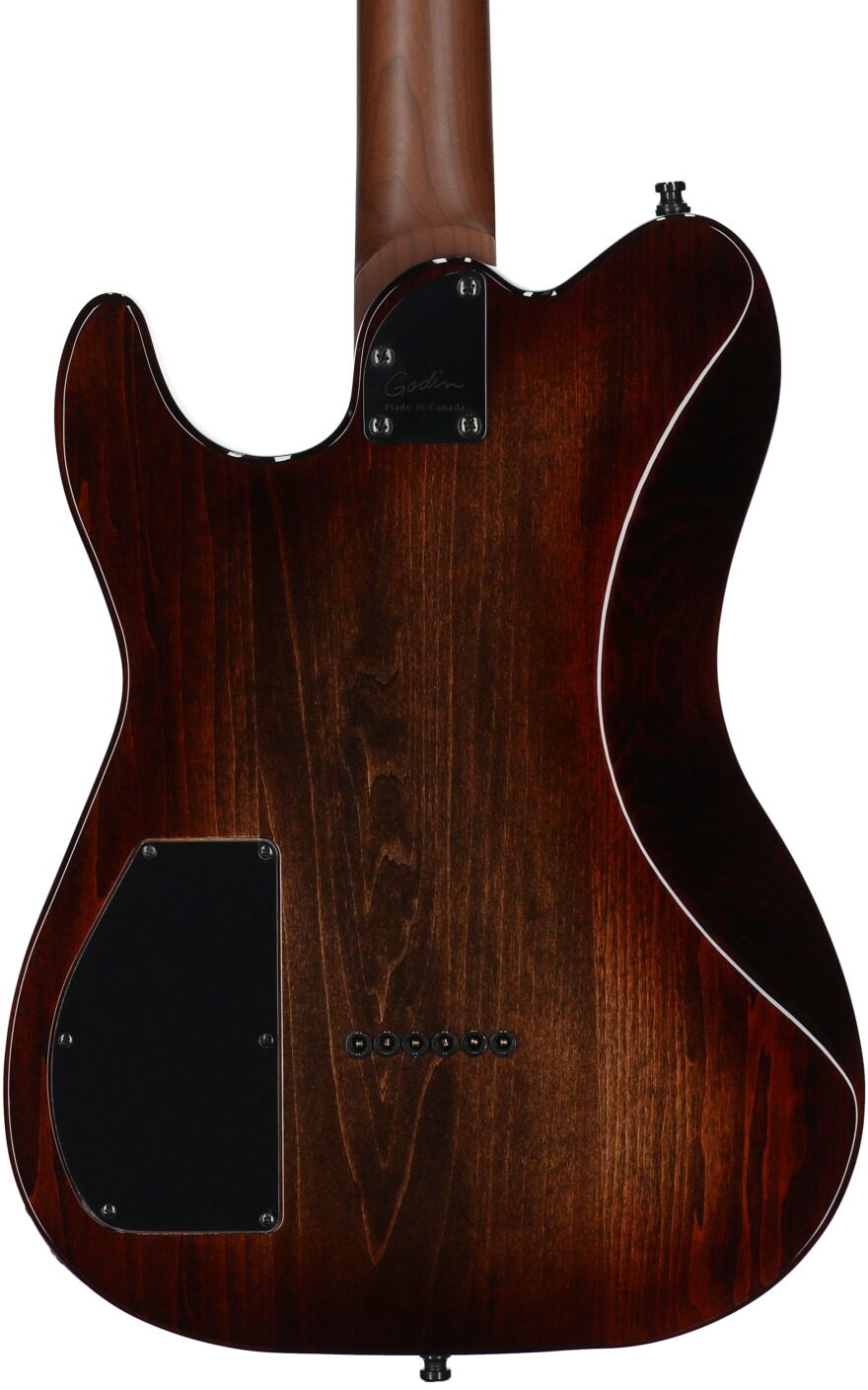 Godin Artisan TC Electric Guitar, Maple Fingerboard (with Case), Whiskey Burst, Serial Number 25314258, Body Straight Back