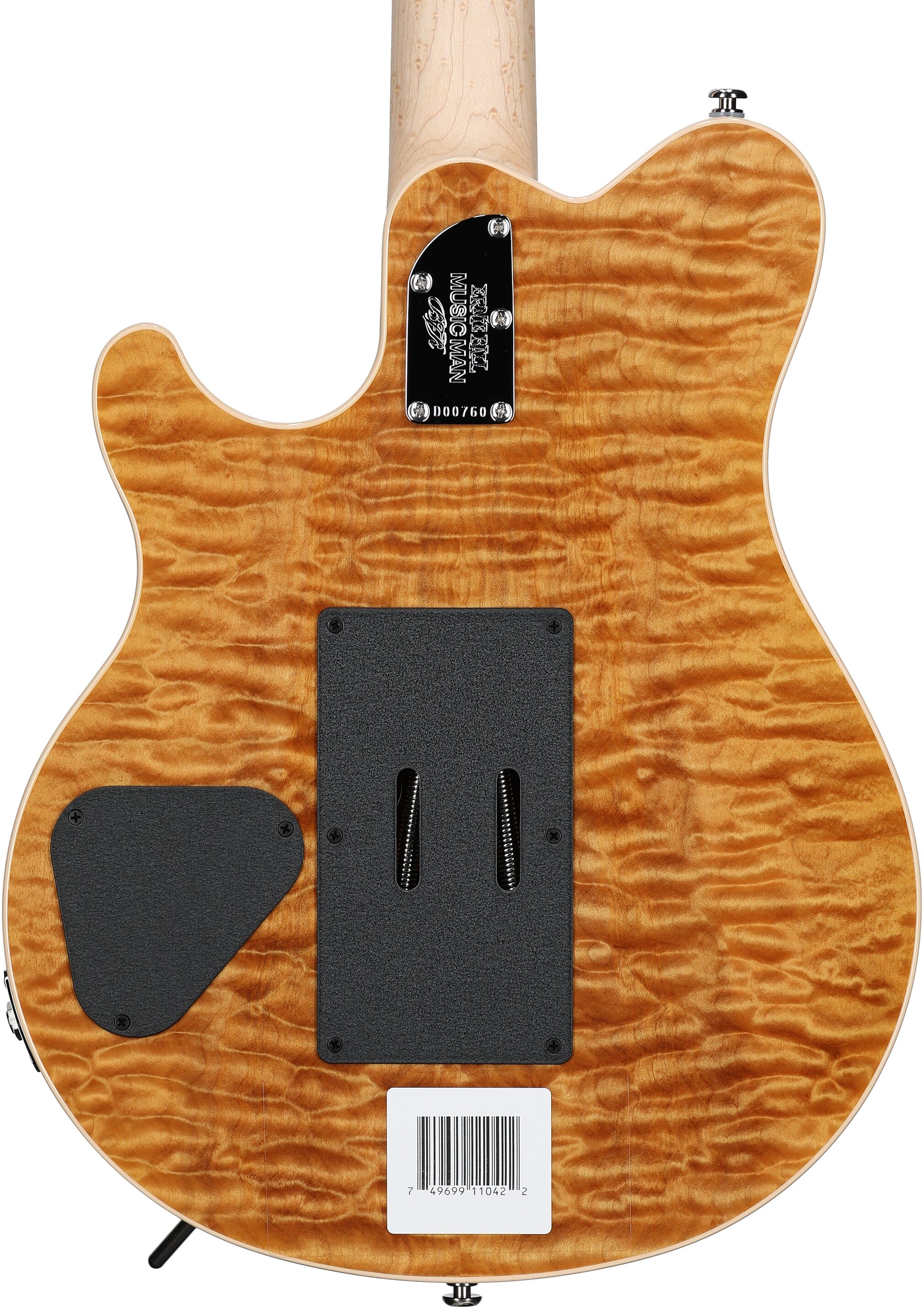 Ernie Ball Music Man BFR Double Trouble Axis Electric Guitar (with Case), Body Straight Back