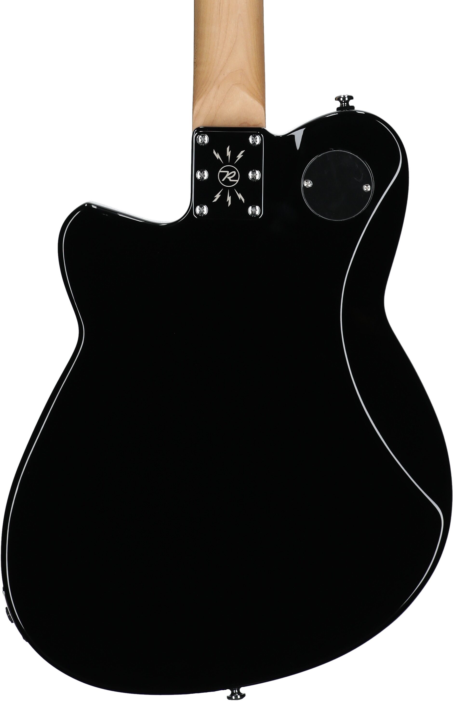 Reverend Double Agent OG Electric Guitar, Midnight Black, Body Straight Back
