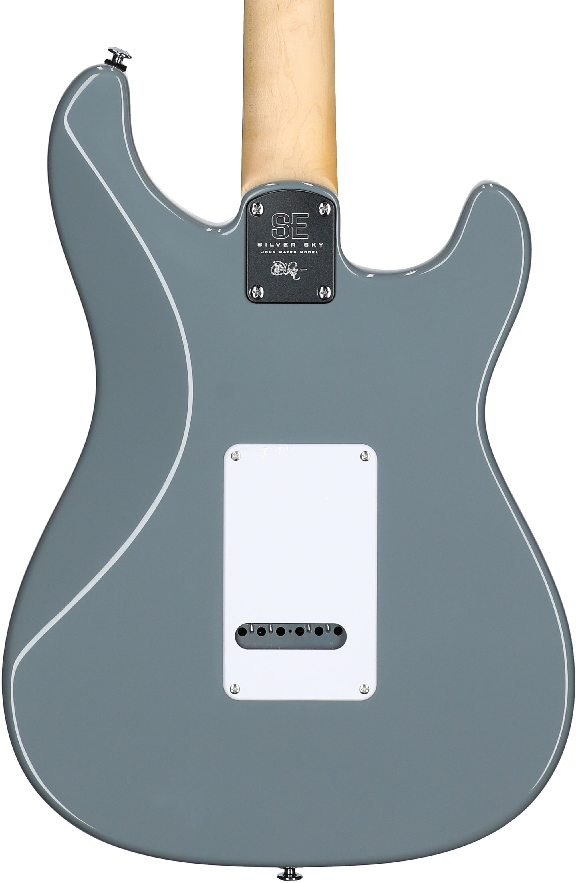 PRS Paul Reed Smith SE Silver Sky Electric Guitar, Left-Handed, Rosewood Fretboard (with Gig Bag), Storm Gray, Body Straight Back