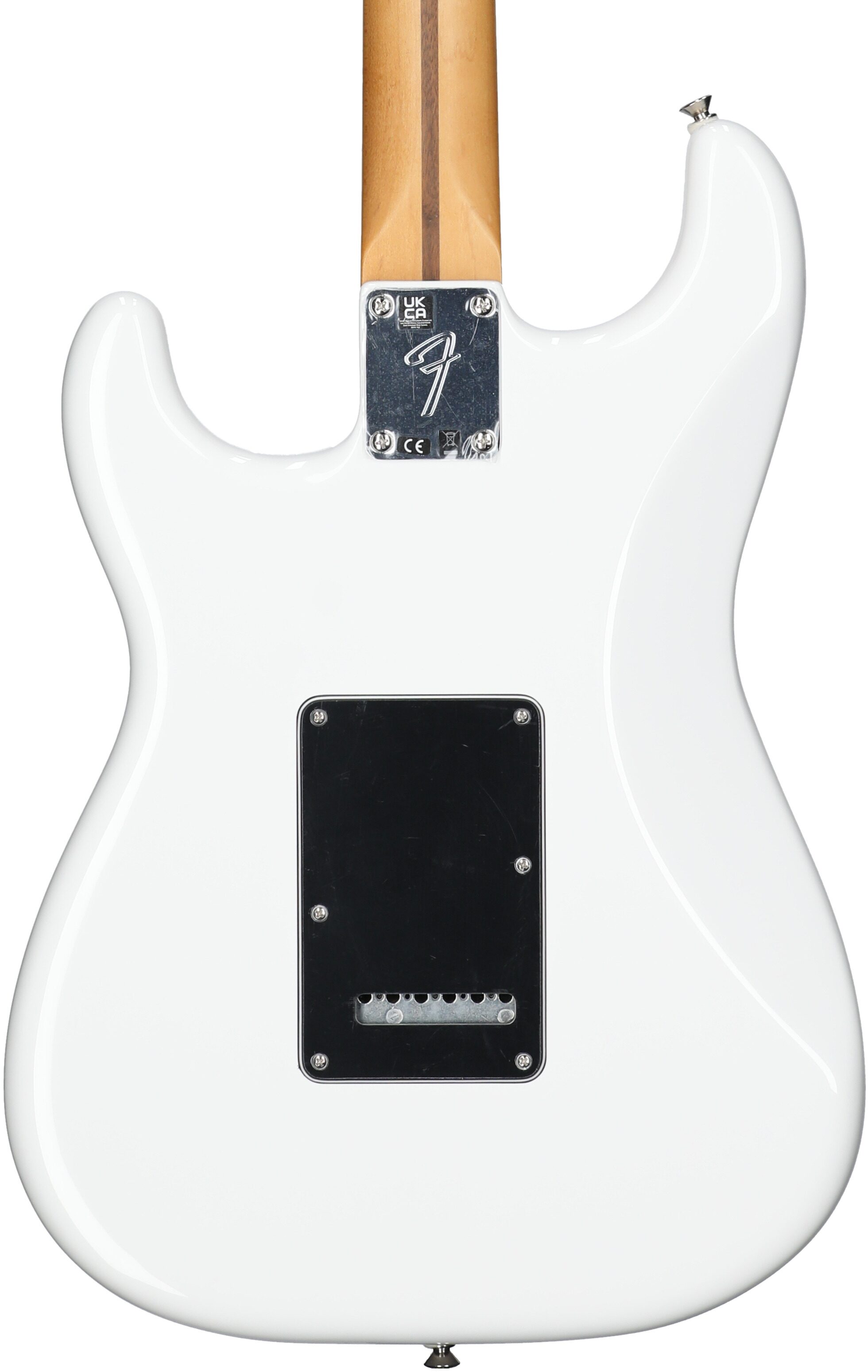 Fender Player II Stratocaster Electric Guitar, with Maple Fingerboard, Polar White, Body Straight Back