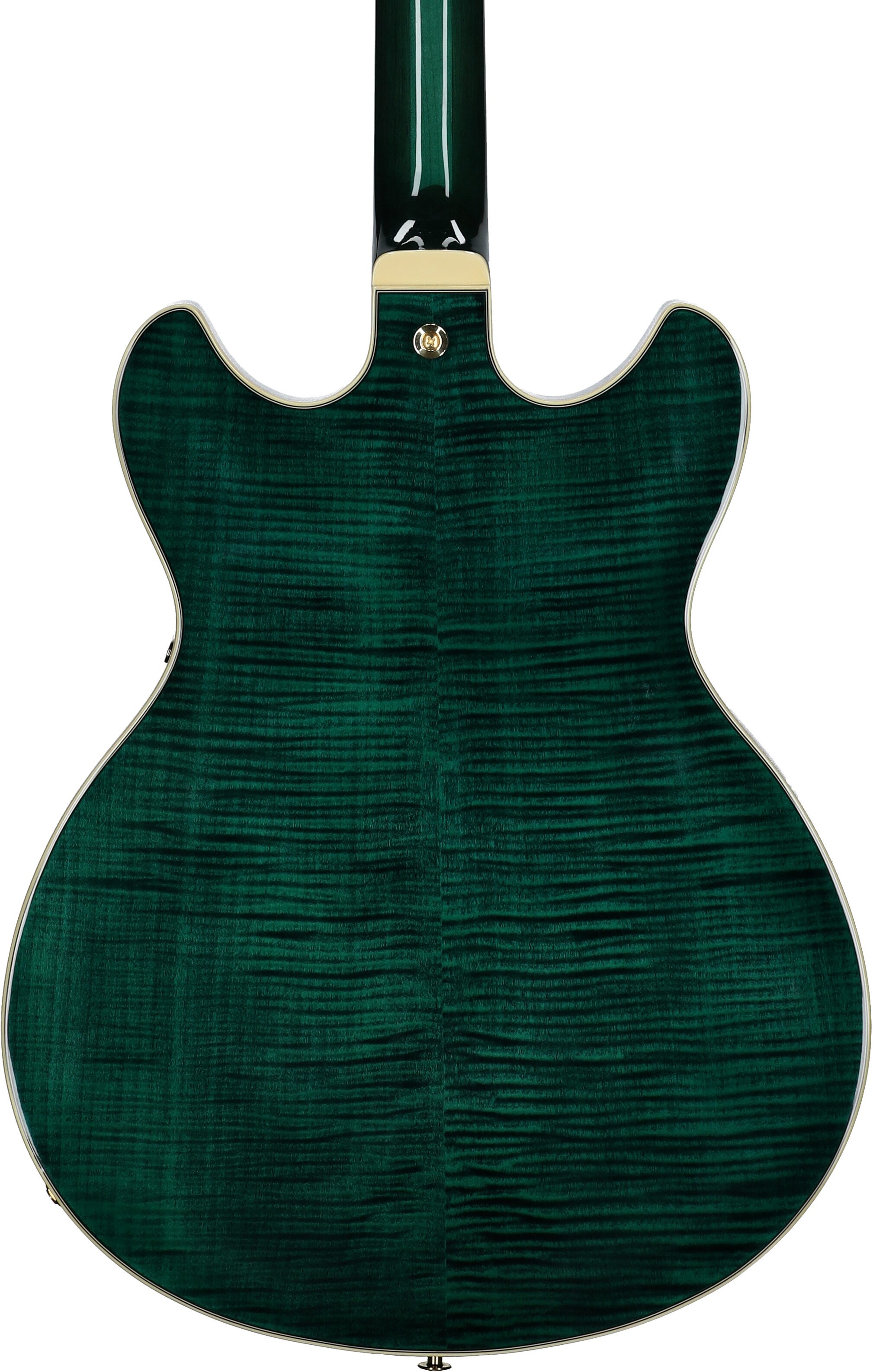 Ibanez Artcore Expressionist AS93FM Semi-Hollowbody Electric Guitar, Transparent Moss, Body Straight Back