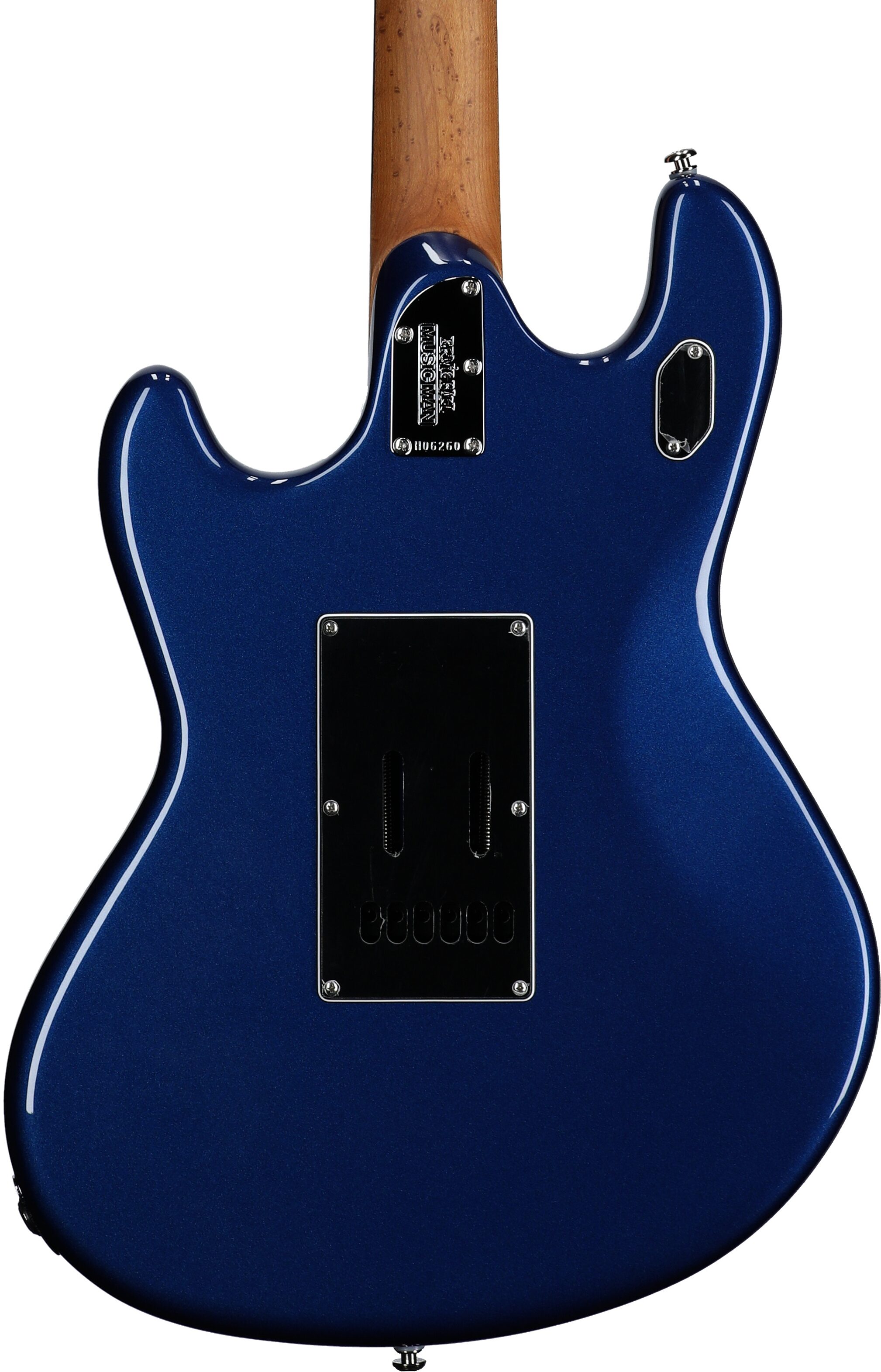 Ernie Ball Music Man StingRay RS Electric Guitar (with Case), Lakeside Blue, Open Box (Very Good), Body Straight Back