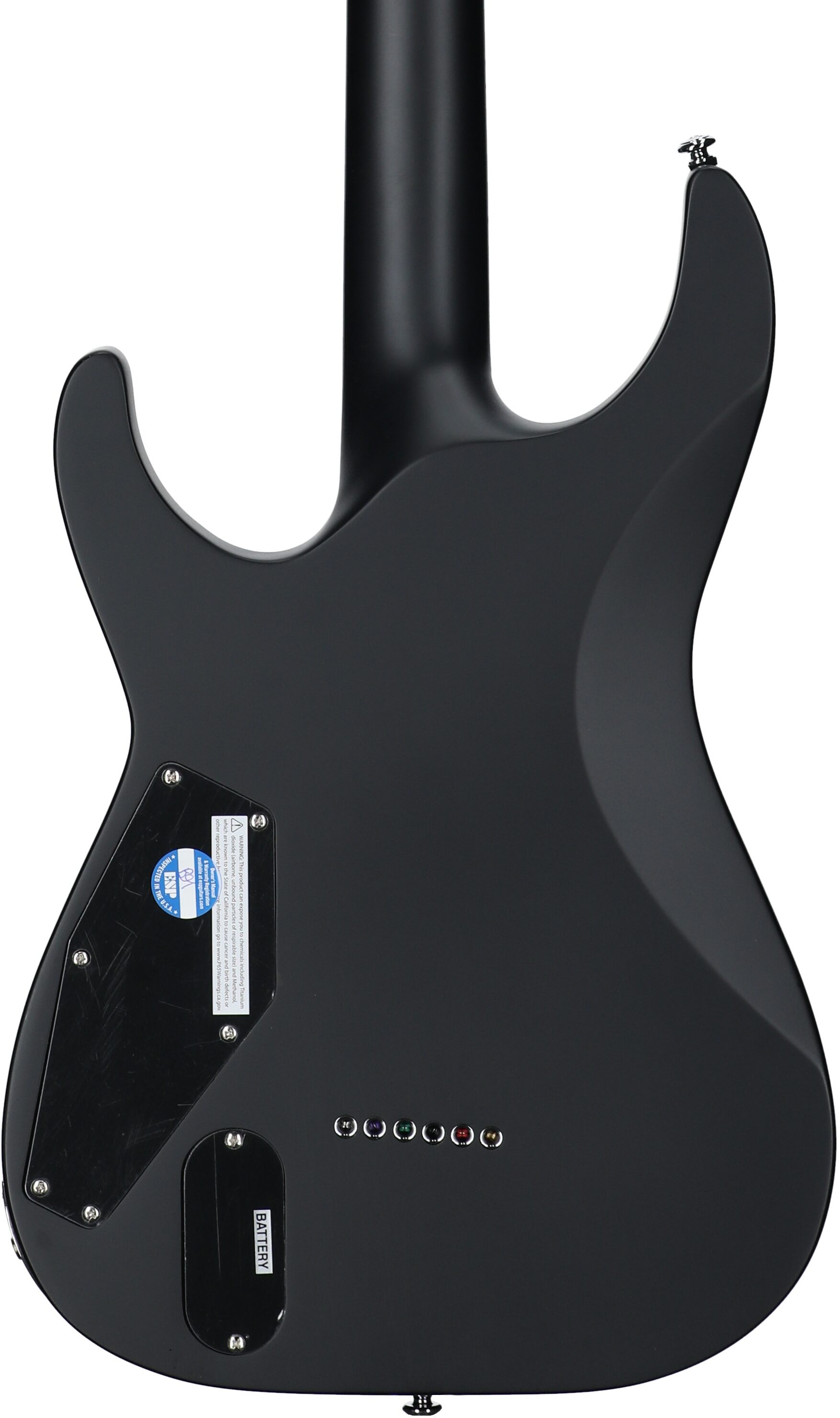 ESP LTD MH-1000NT Bold Binding Electric Guitar, Black Satin, Body Straight Back