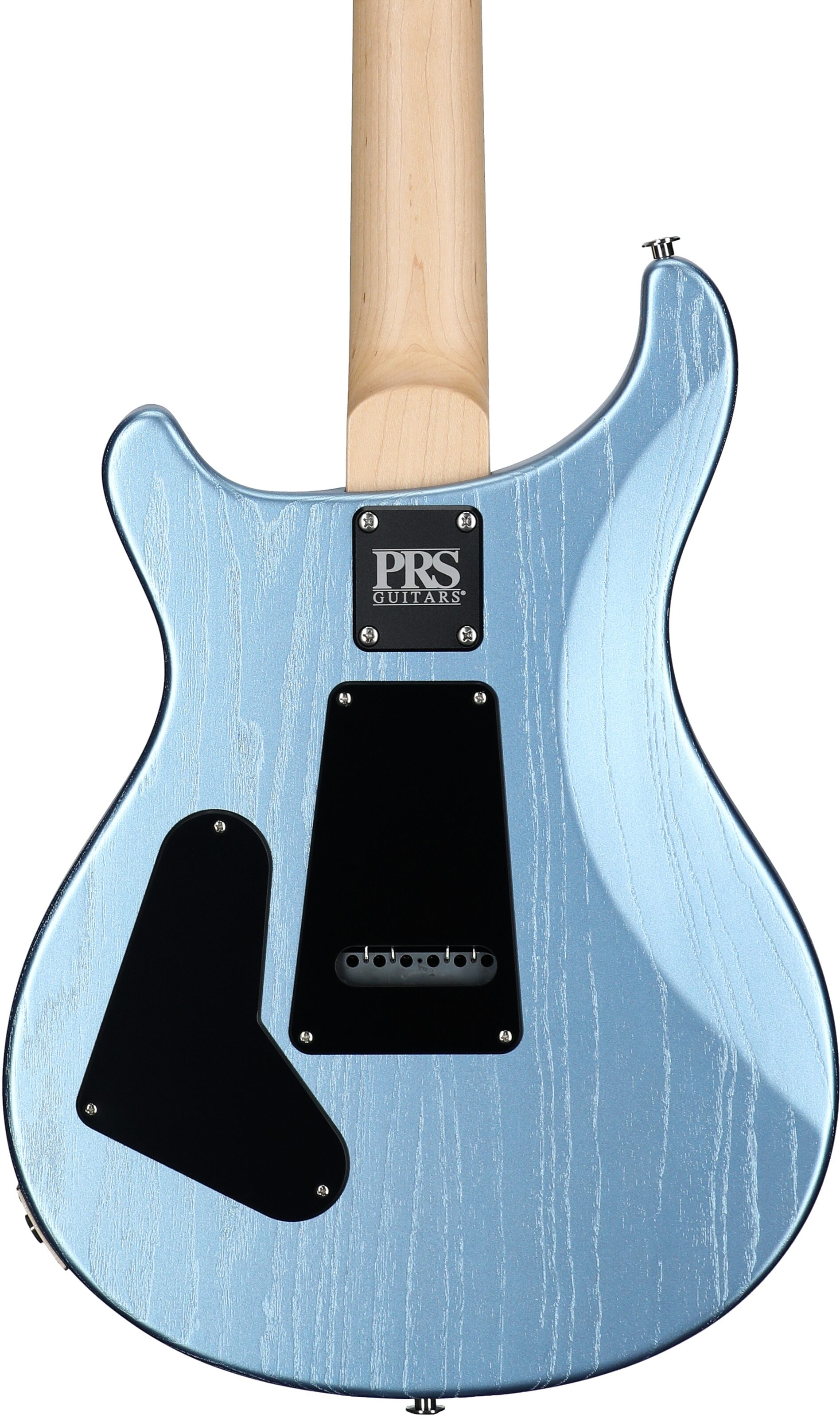 PRS Paul Reed Smith CE 24-08 Swamp Ash Electric Guitar (with Gig Bag), Swamp Ash Satin Frost Blue Metallic, Body Straight Back