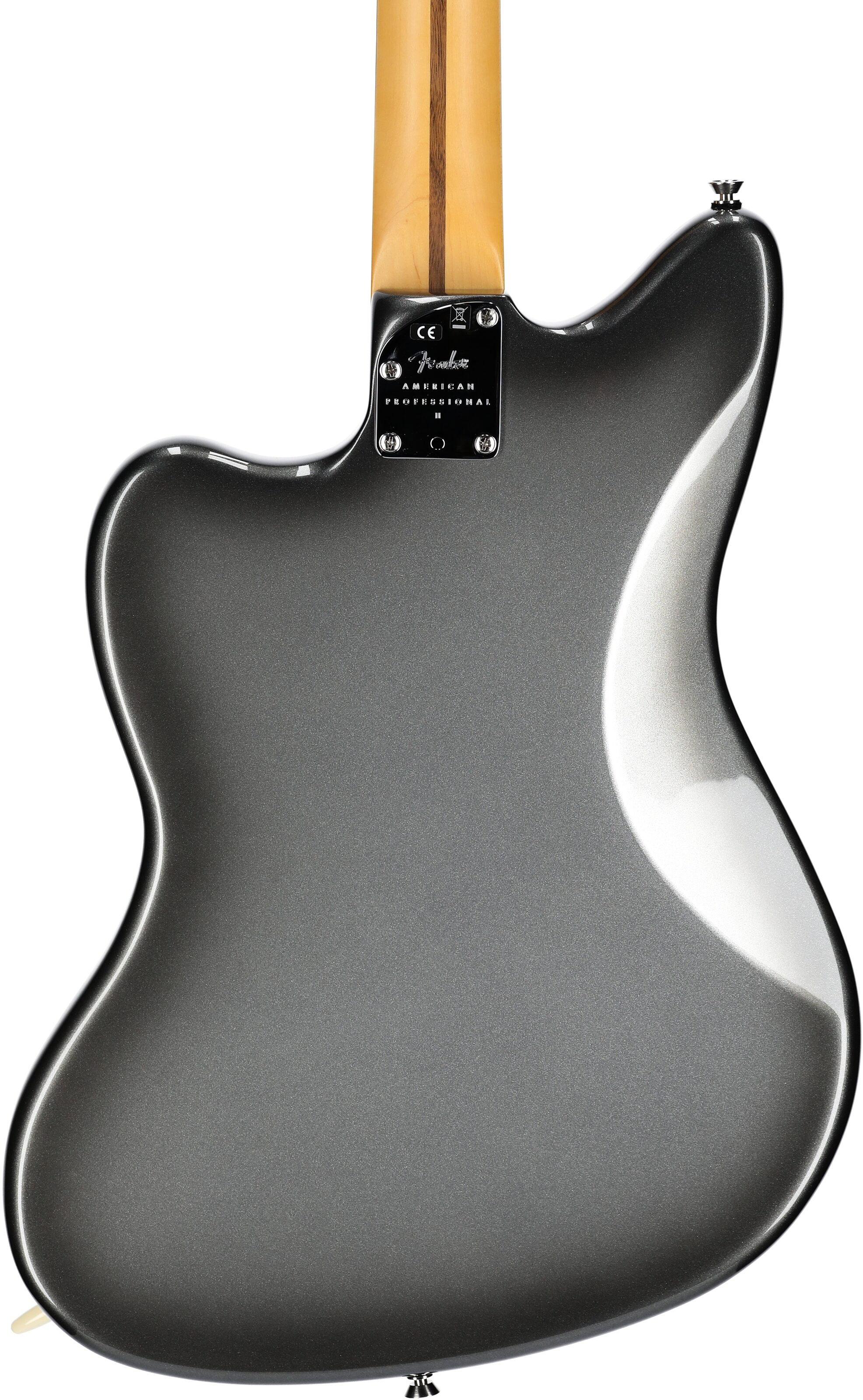 Fender American Pro II Jazzmaster Electric Guitar, Rosewood Fingerboard (with Case), Mercury, Body Straight Back