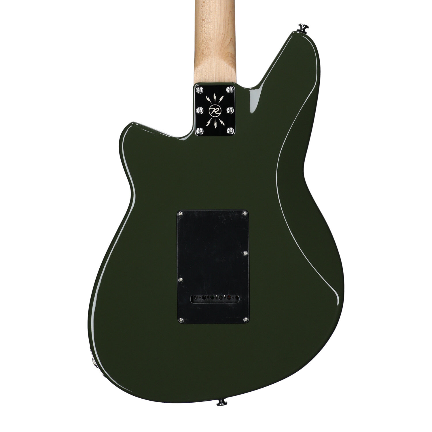 Reverend Six Gun TL Electric Guitar, Army Green, Body Straight Back