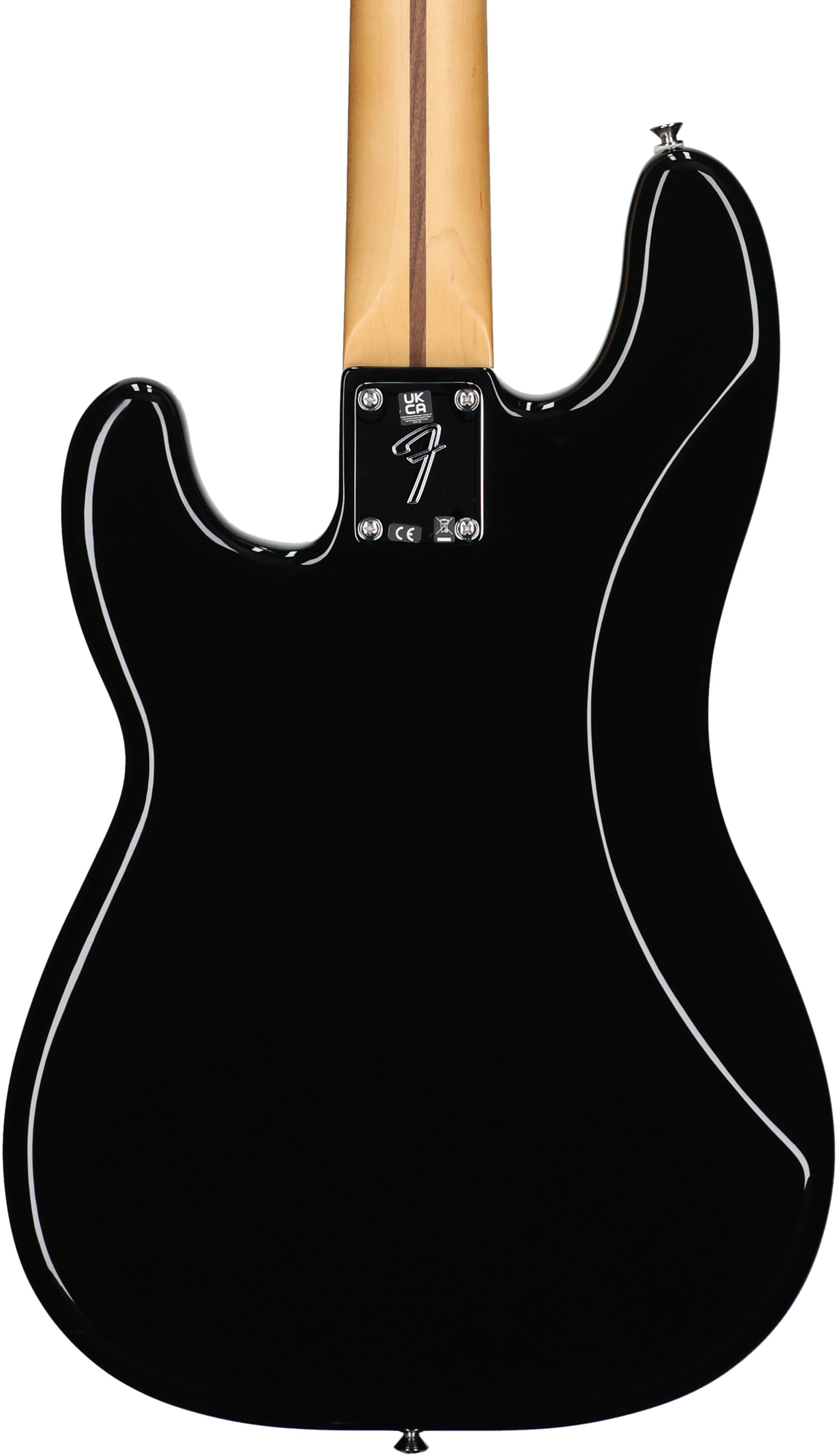 Fender Player II Precision Electric Bass, with Maple Fingerboard, Black, Body Straight Back