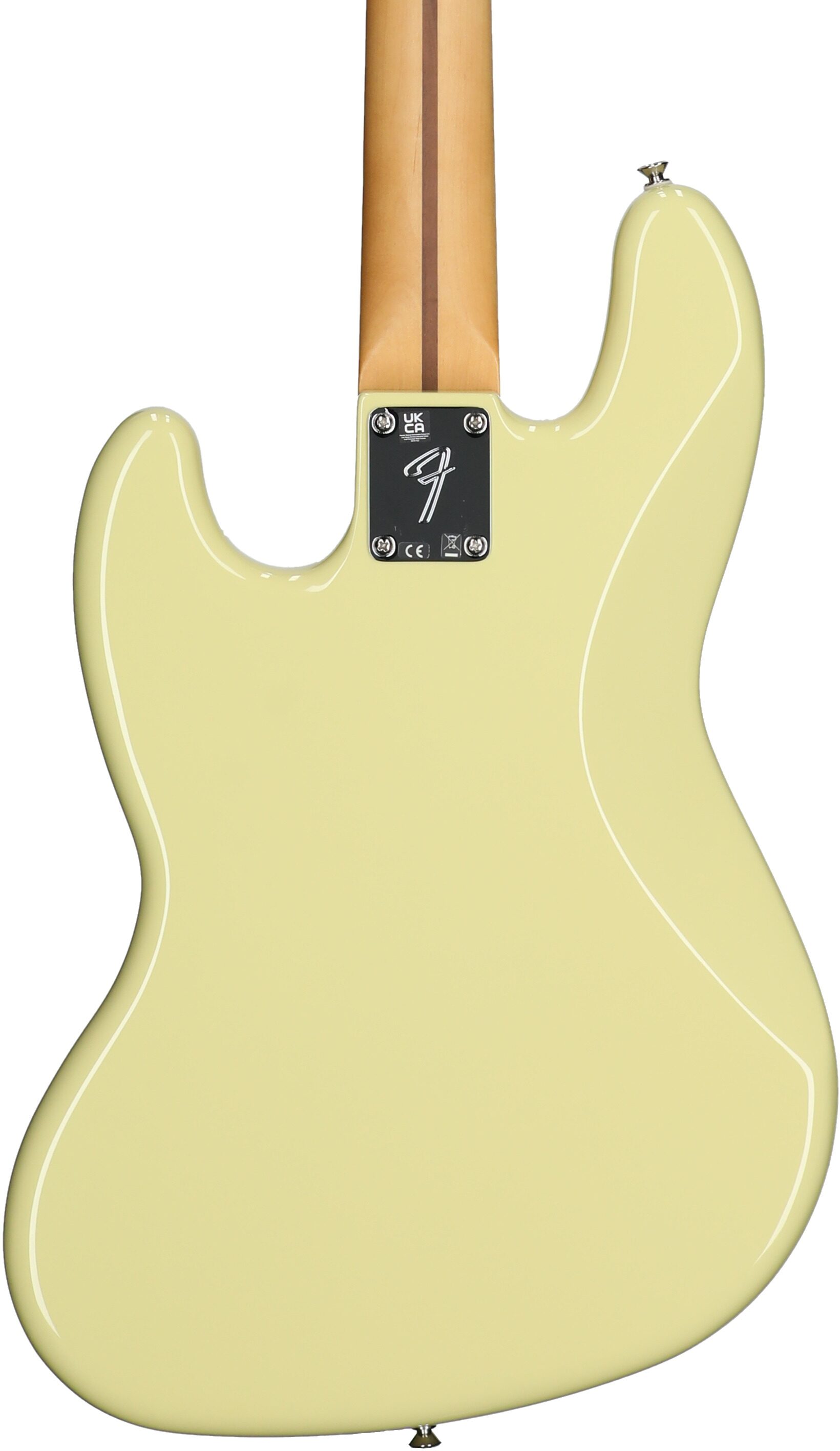 Fender Player II Jazz Electric Bass, with Rosewood Fingerboard, Hialeah Yellow, Body Straight Back