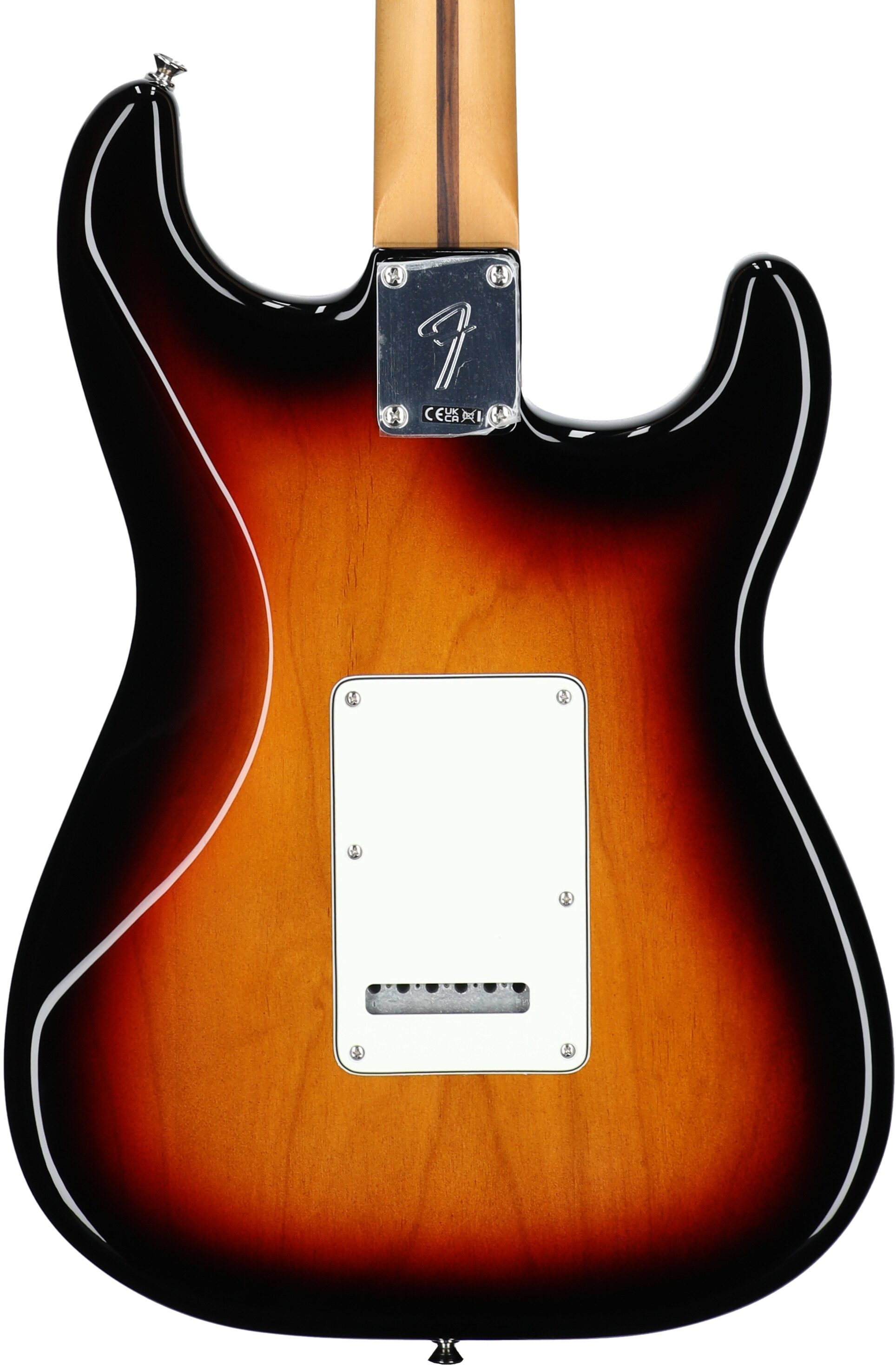 Fender Player II Stratocaster Electric Guitar, Left-Handed (with Rosewood Fingerboard), 3-Color Sunburst, Body Straight Back