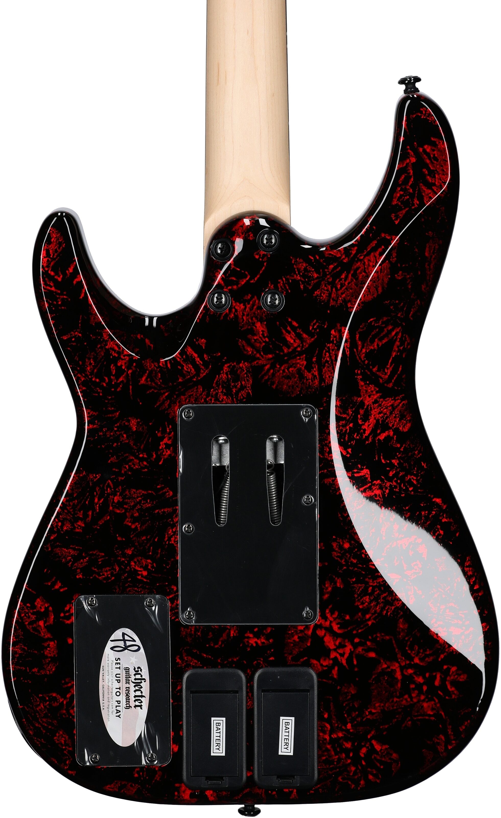 Schecter Sun Valley Super Shredder FR S Electric Guitar, Red Reign, Body Straight Back
