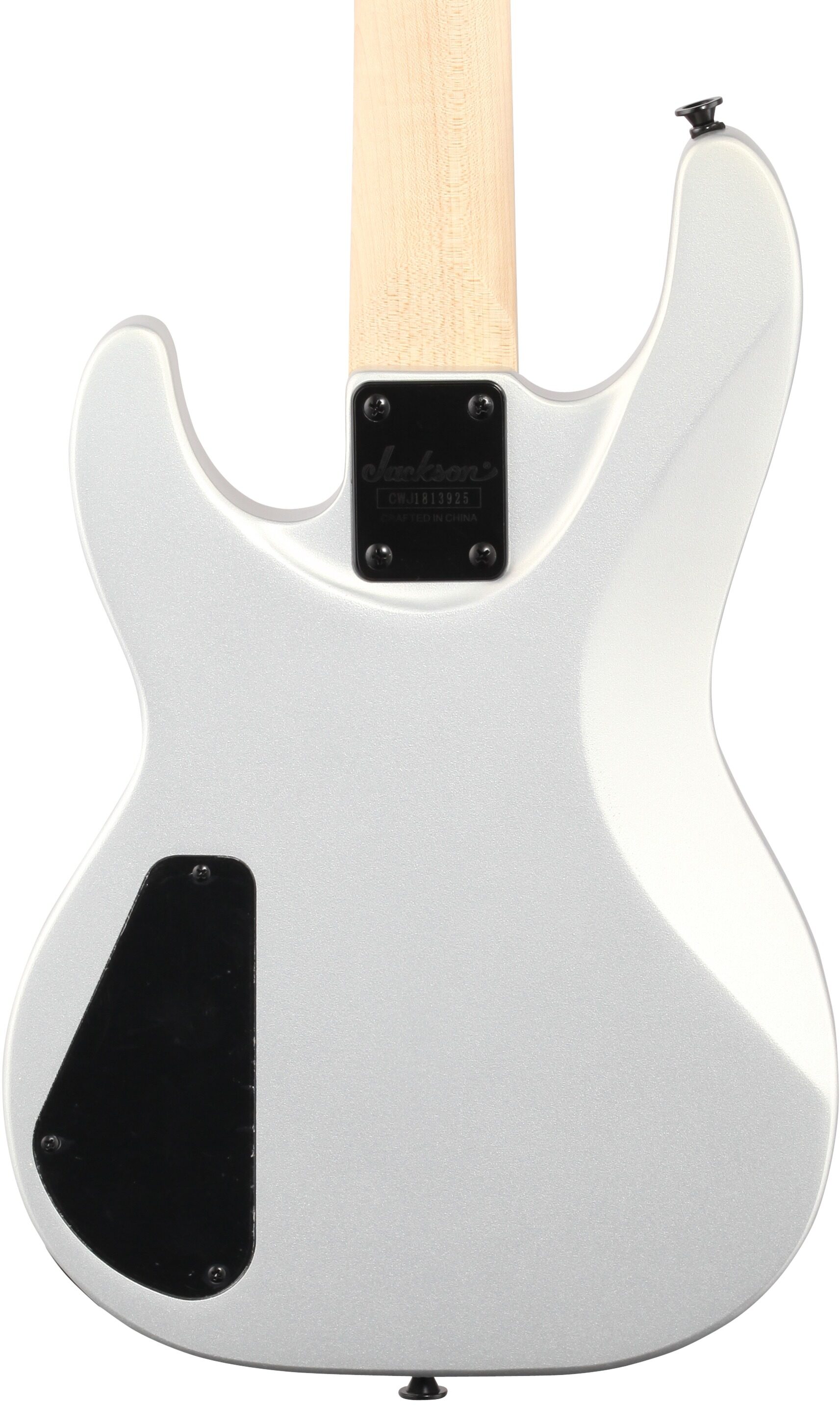 Jackson JS Series Concert Bass JS1XCB Short Scale Electric Bass, Satin Silver, Body Straight Back
