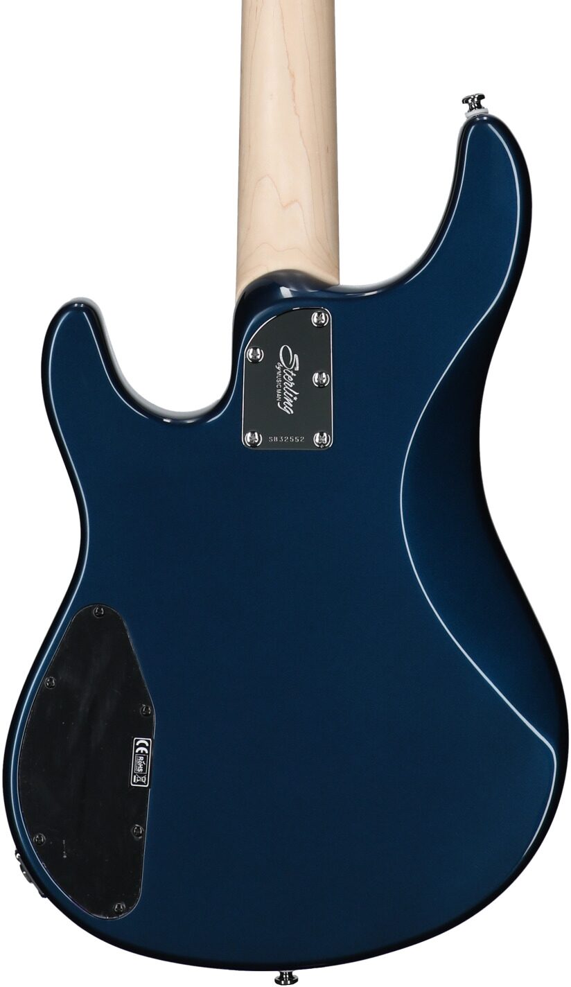 Sterling by Music Man SB14 Electric Bass, Blue Pearl, Body Straight Back