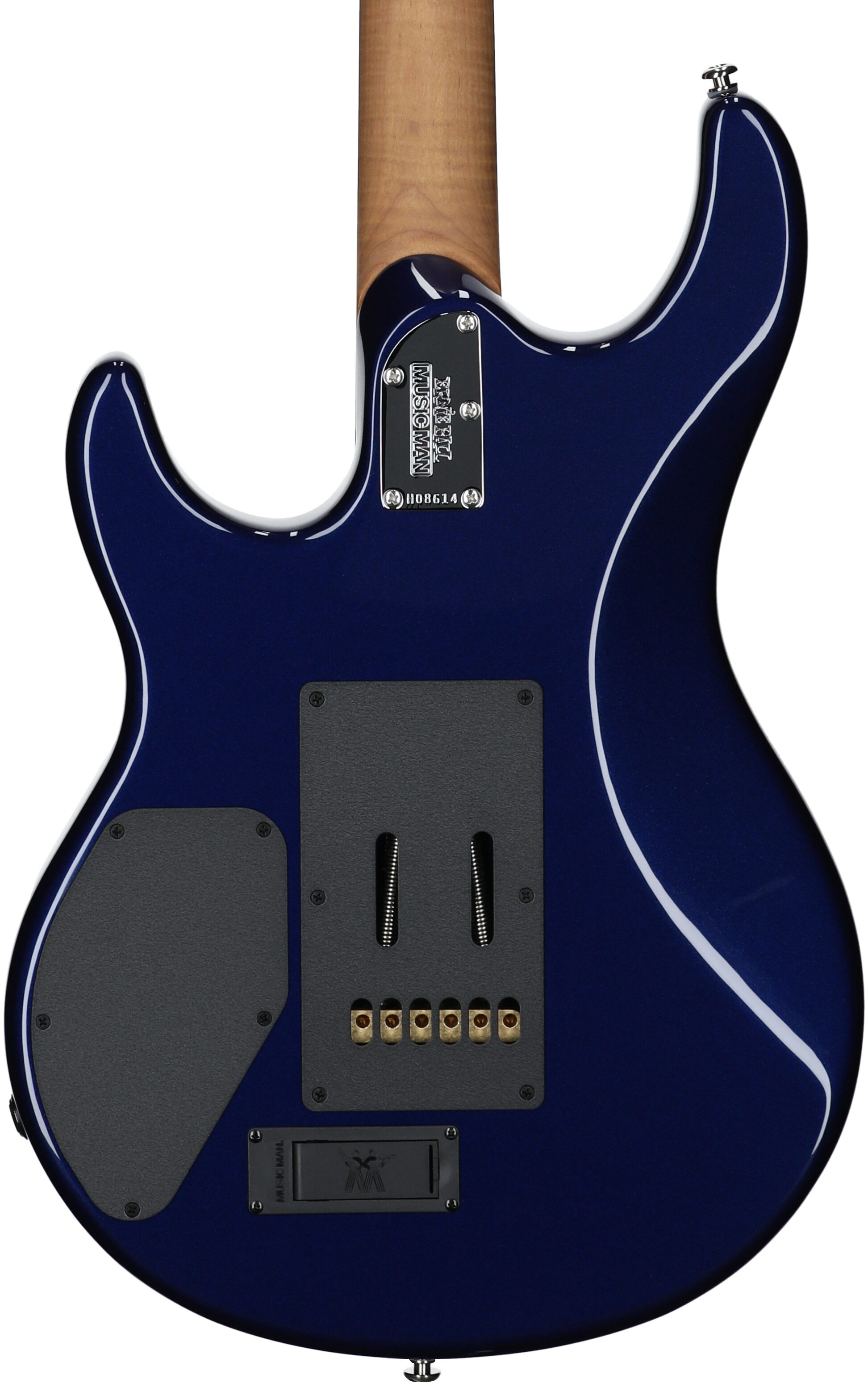 Ernie Ball Music Man Luke 4 HH Electric Guitar, with Rosewood Fingerboard, Butane Blue, Body Straight Back