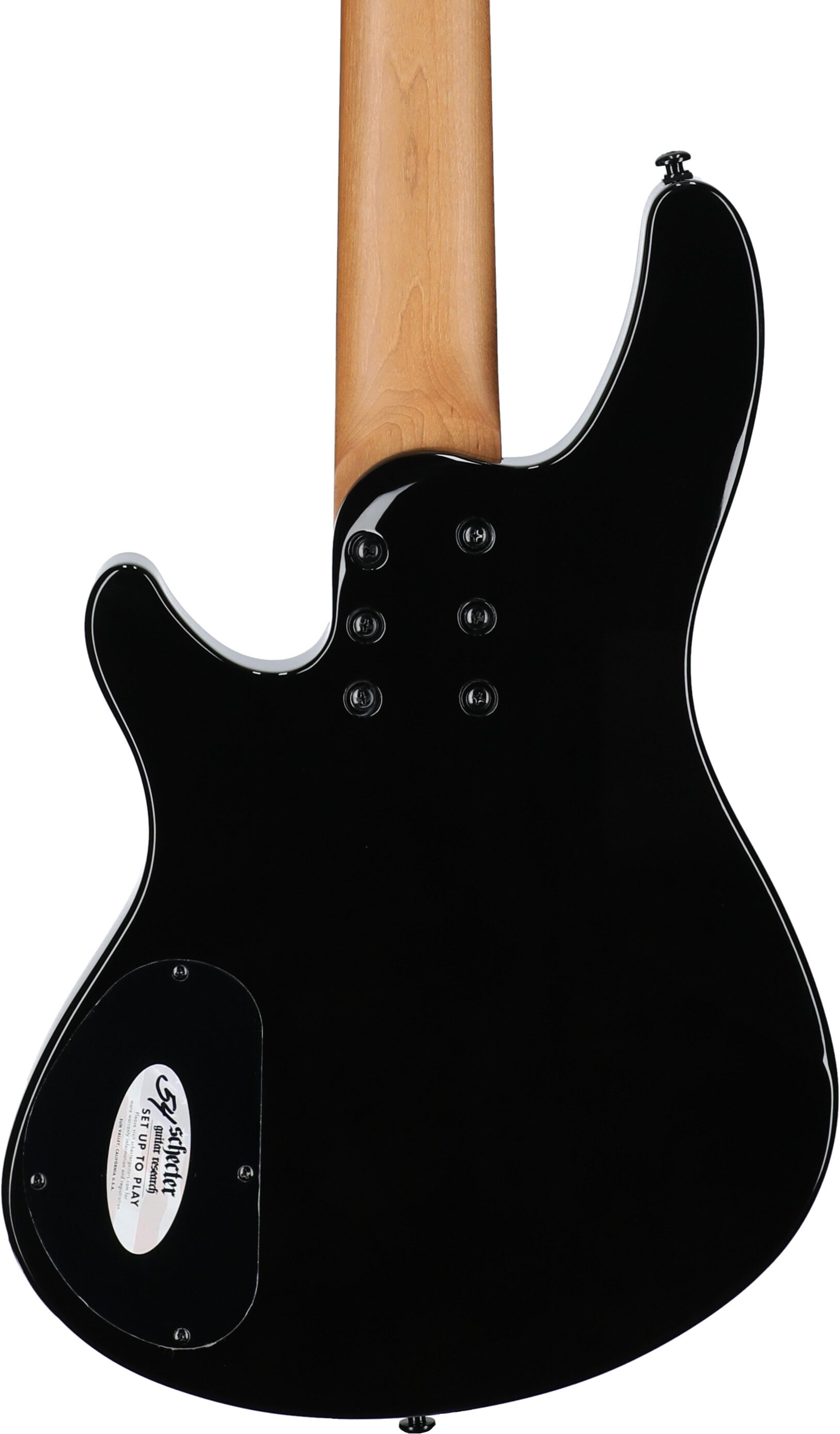 Schecter C-5 Standard Electric Bass, 5-String, Tobacco Burl, Body Straight Back