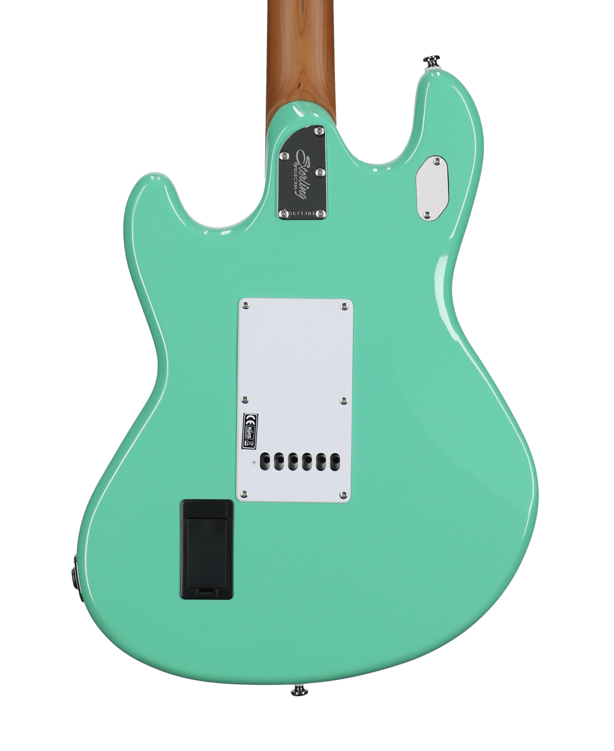 Sterling by Music Man SR50X StingRay Plus Electric Guitar, with Rosewood Fingerboard, Seafoam Green, Body Straight Back