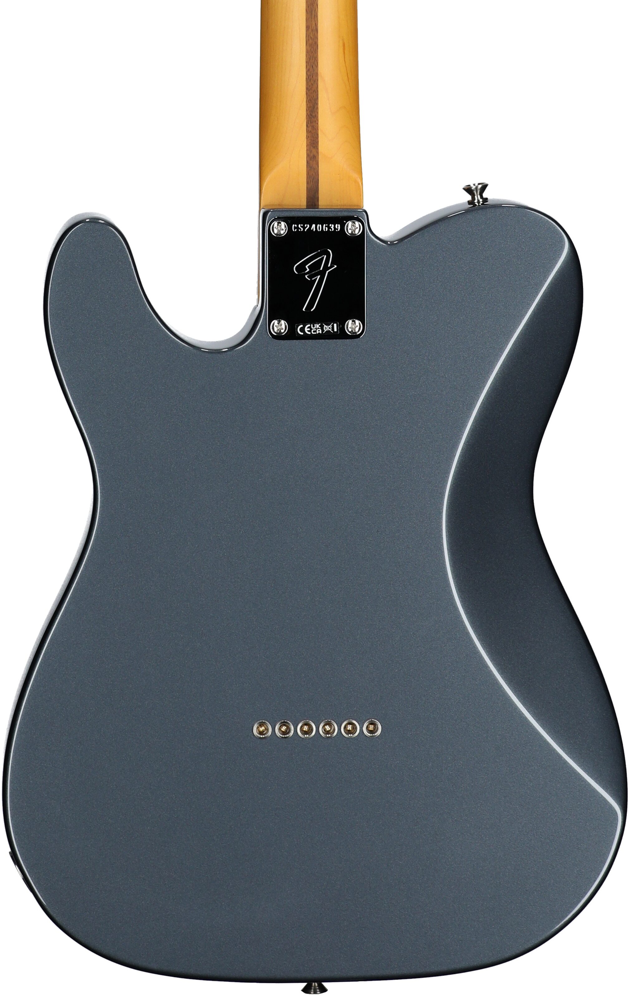 Fender Chris Shiflett Cleaver Telecaster Deluxe Electric Guitar (with Case), Charcoal, Body Straight Back