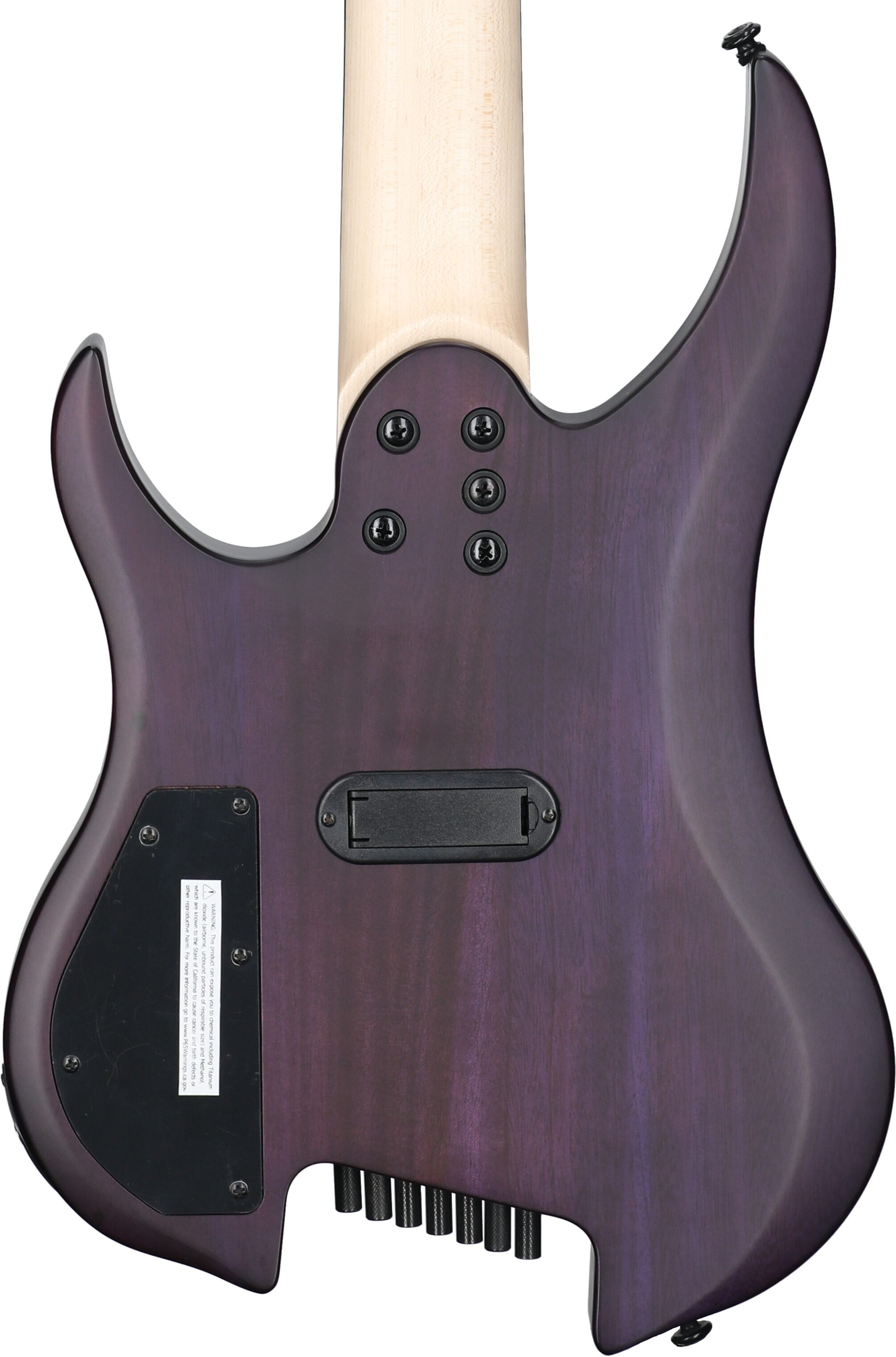 Legator Ghost 7 Super Shred Electric Guitar, Purple Flame, Open Box (Very Good), Body Straight Back