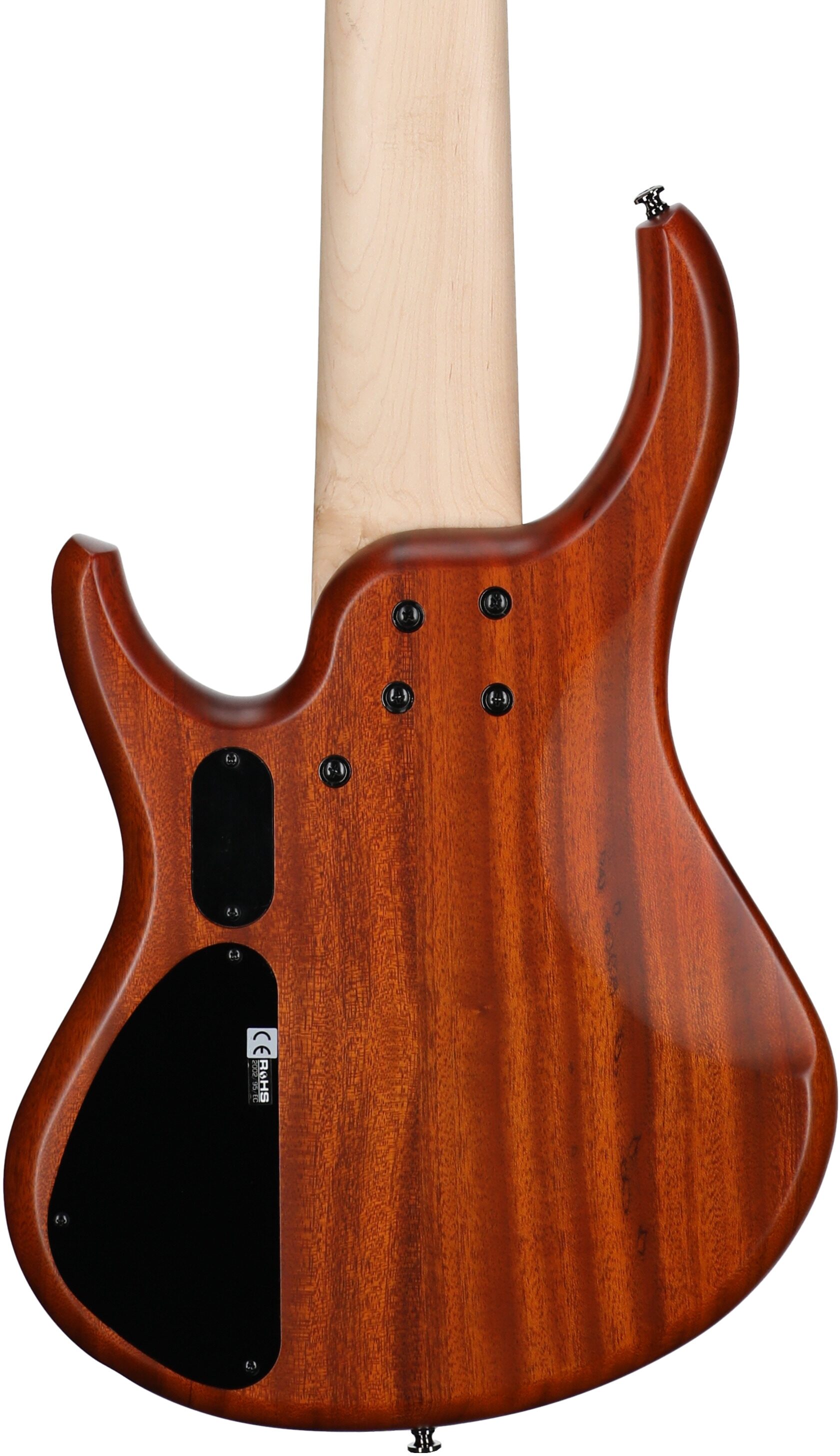 MTD Kingston Z6MP Electric Bass, 6-String (with Maple Fingerboard), Satin Amber, Body Straight Back