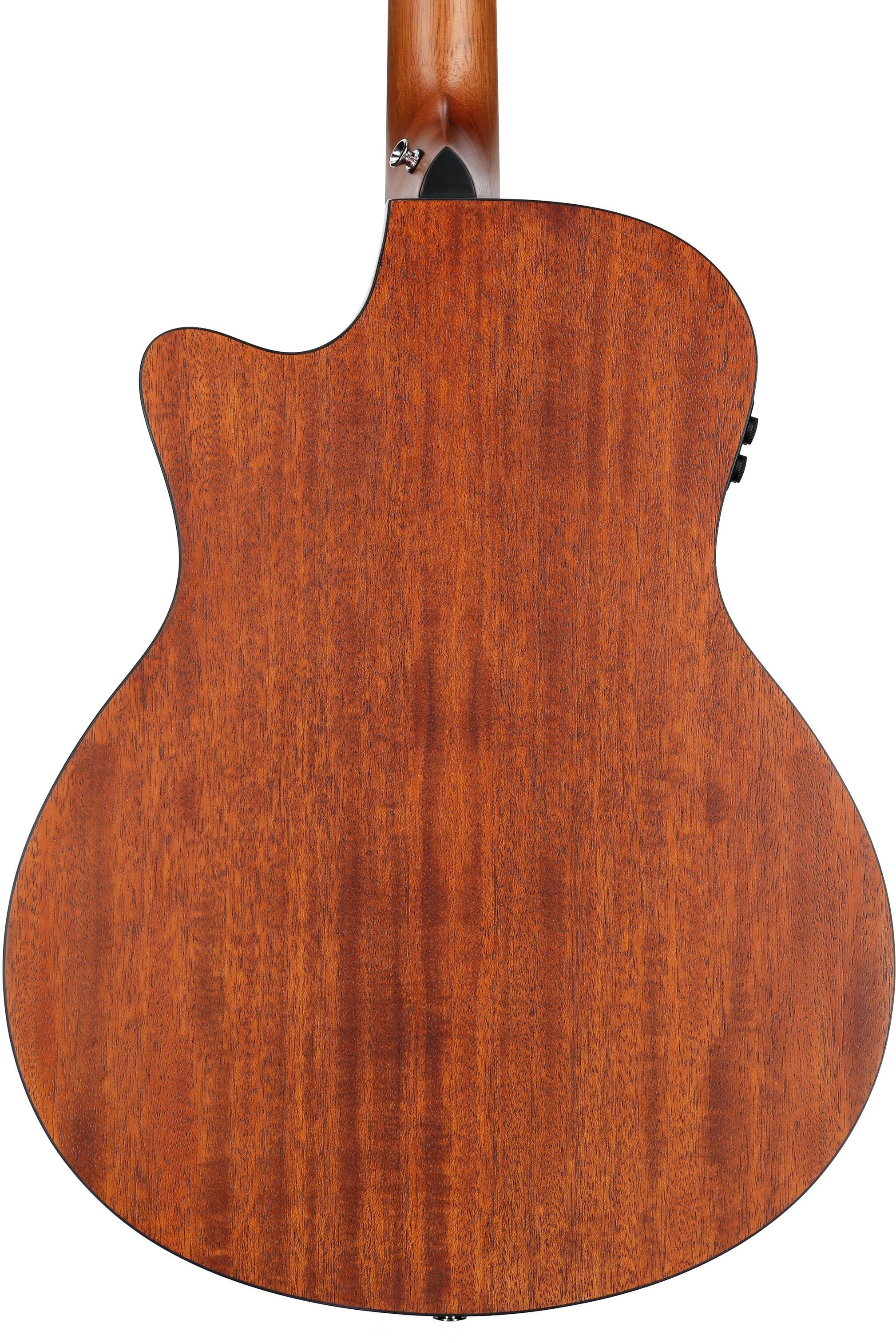 Kepma K3 Series GA3-130 Acoustic-Electric Guitar, Black Matte, with AcoustiFex K-10 Pickup, Body Straight Back