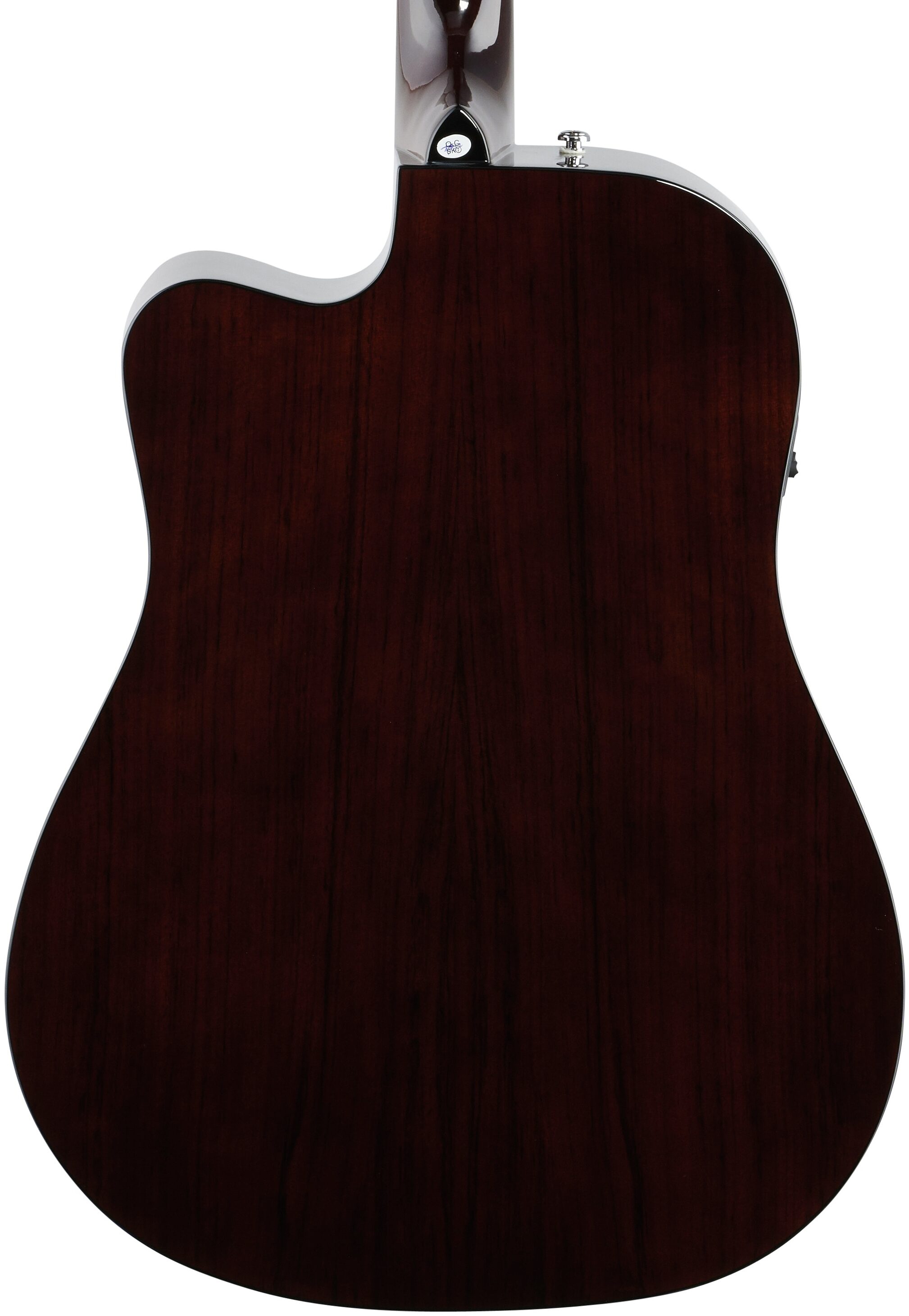Fender CD-140SCE Dreadnought Acoustic-Electric Guitar, with Walnut Fingerboard (and Case), Sunburst, Body Straight Back