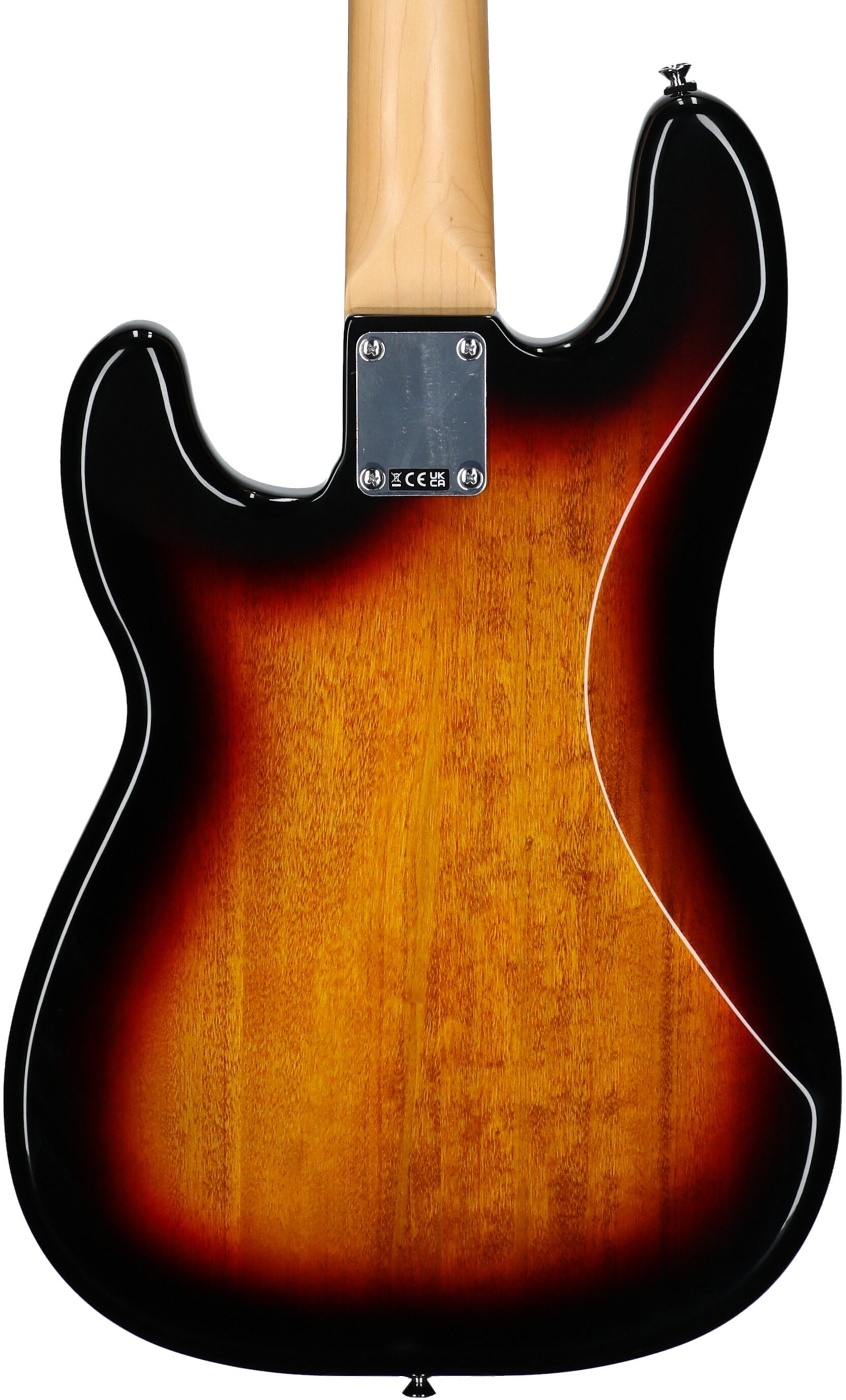 Fender Standard Precision Bass Guitar, Laurel Fingerboard, 3-Color Sunburst, Body Straight Back