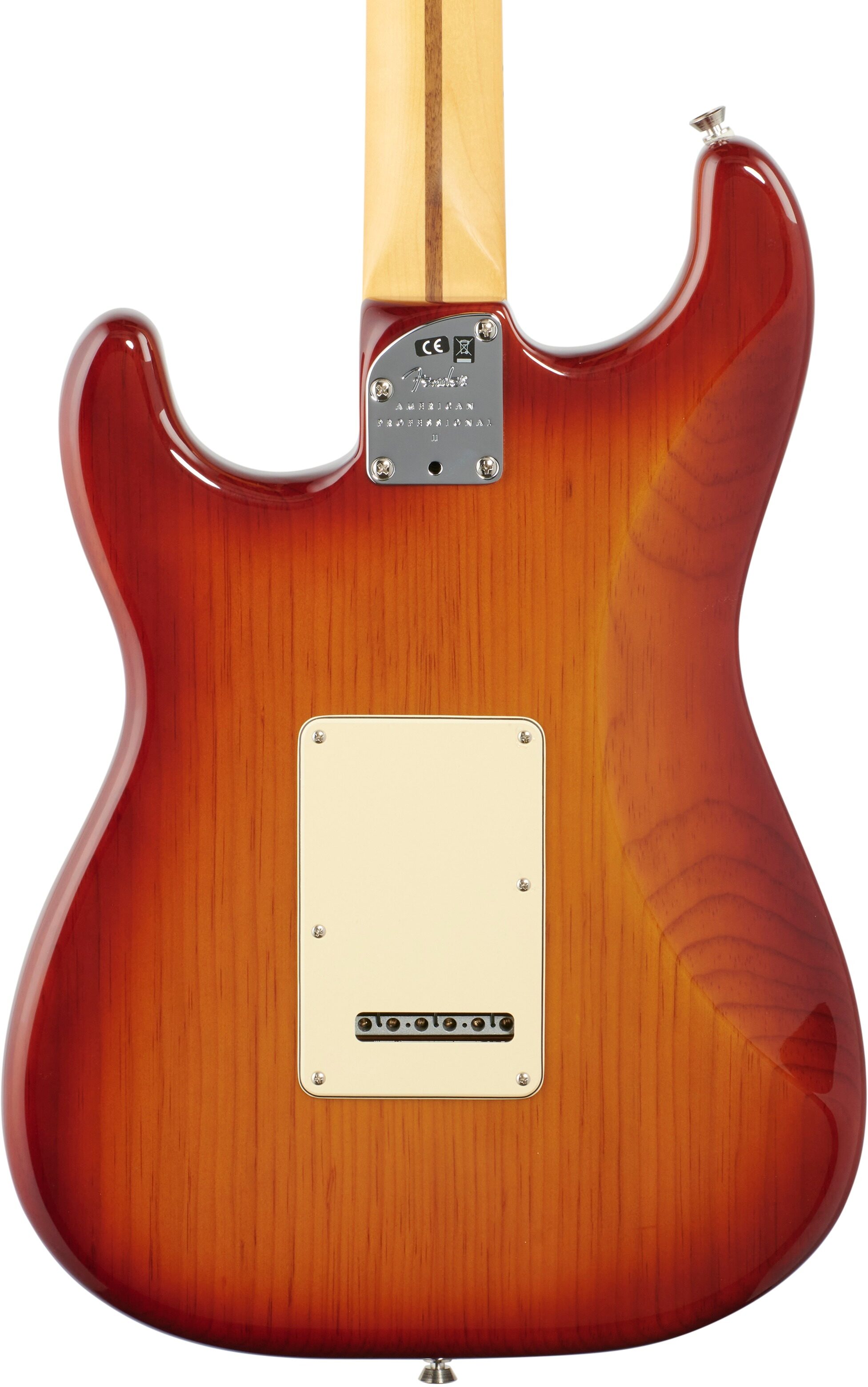 Fender American Pro II HSS Stratocaster Electric Guitar, Maple Fingerboard (with Case), Sienna Sunburst, Open Box (Very Good), Body Straight Back