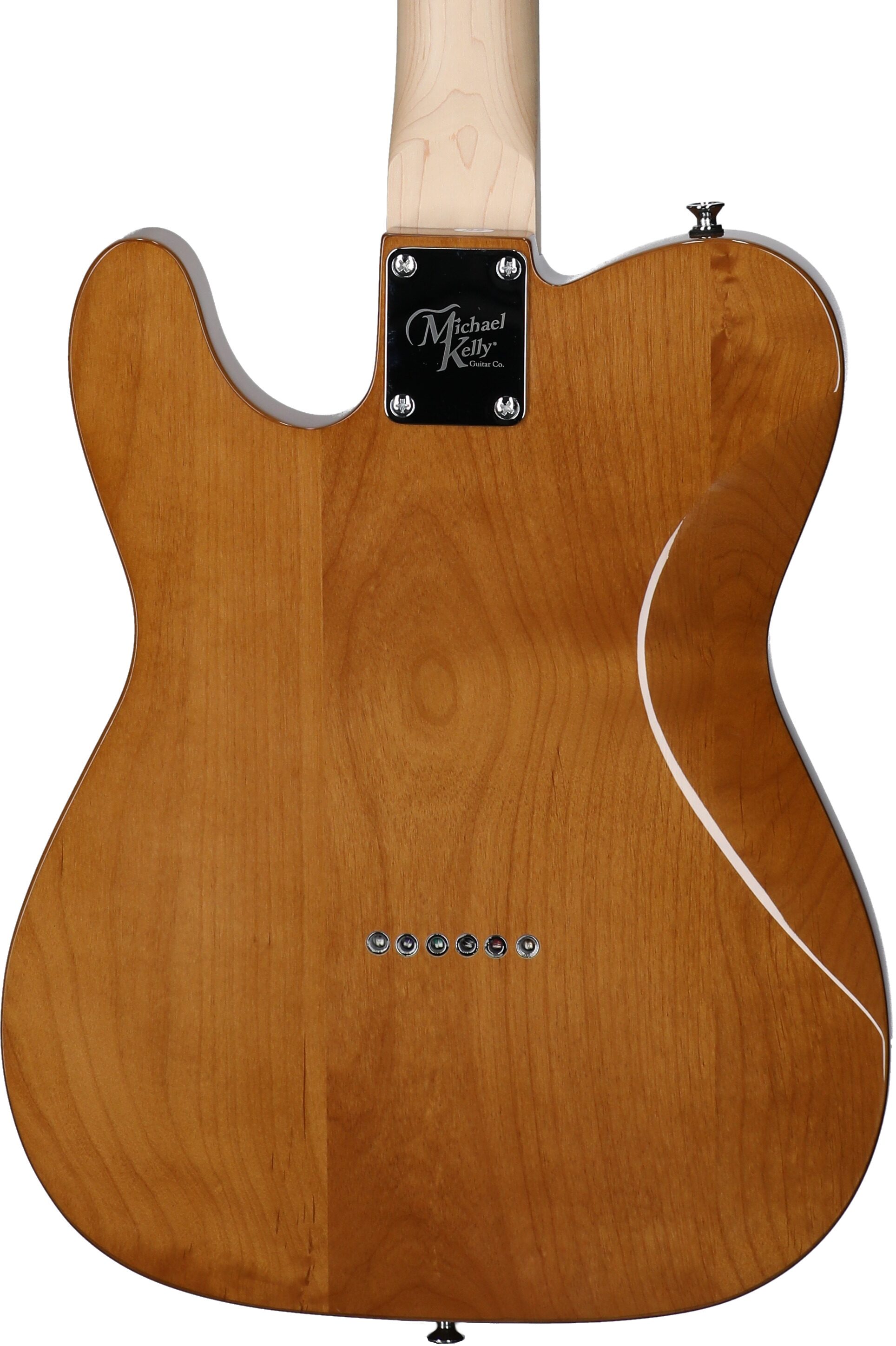 Michael Kelly 1953 Electric Guitar, with Maple Fingerboard, Natural, Spalted Maple Top, Body Straight Back