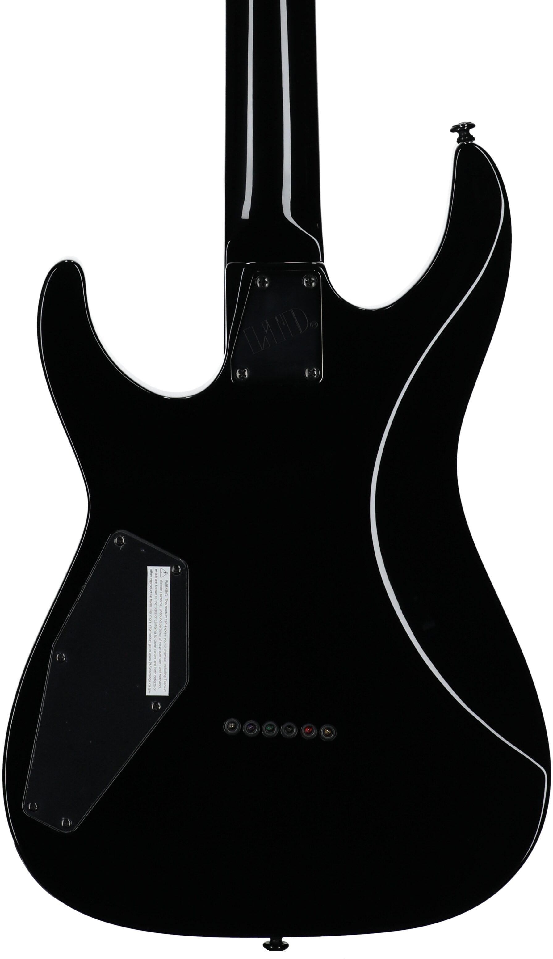 ESP LTD M-201 Baritone HT Electric Guitar, Black, Body Straight Back