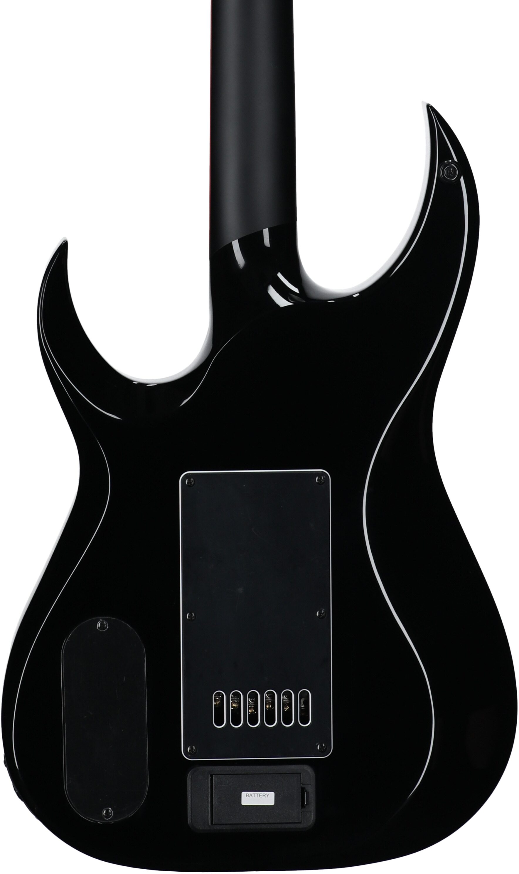 Schecter Sunset-6 ET EX Red Dawn Baritone Electric Guitar, Gloss Black, Body Straight Back