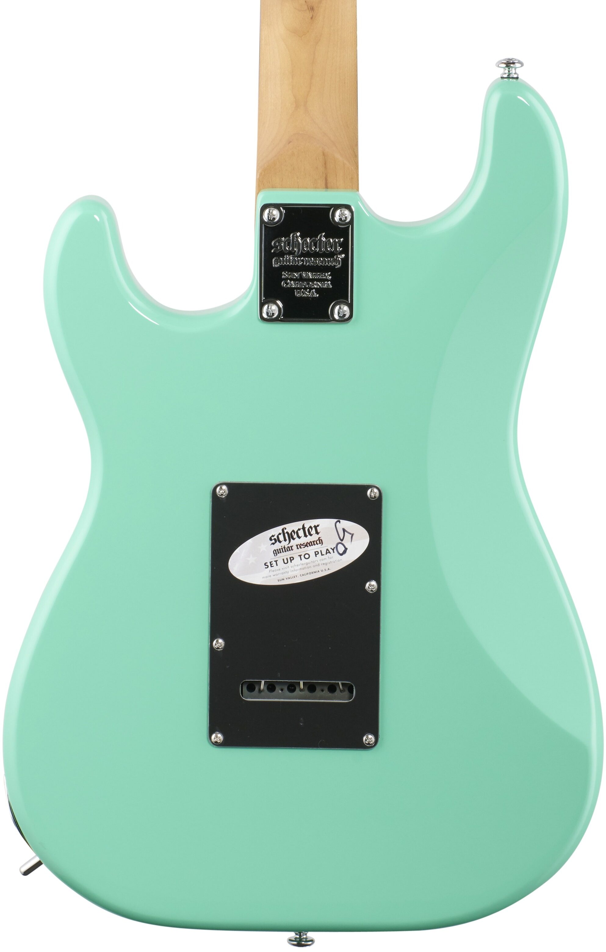 Schecter Nick Johnston Traditional HSS Electric Guitar, Ebony Fingerboard, Atomic Green, Body Straight Back