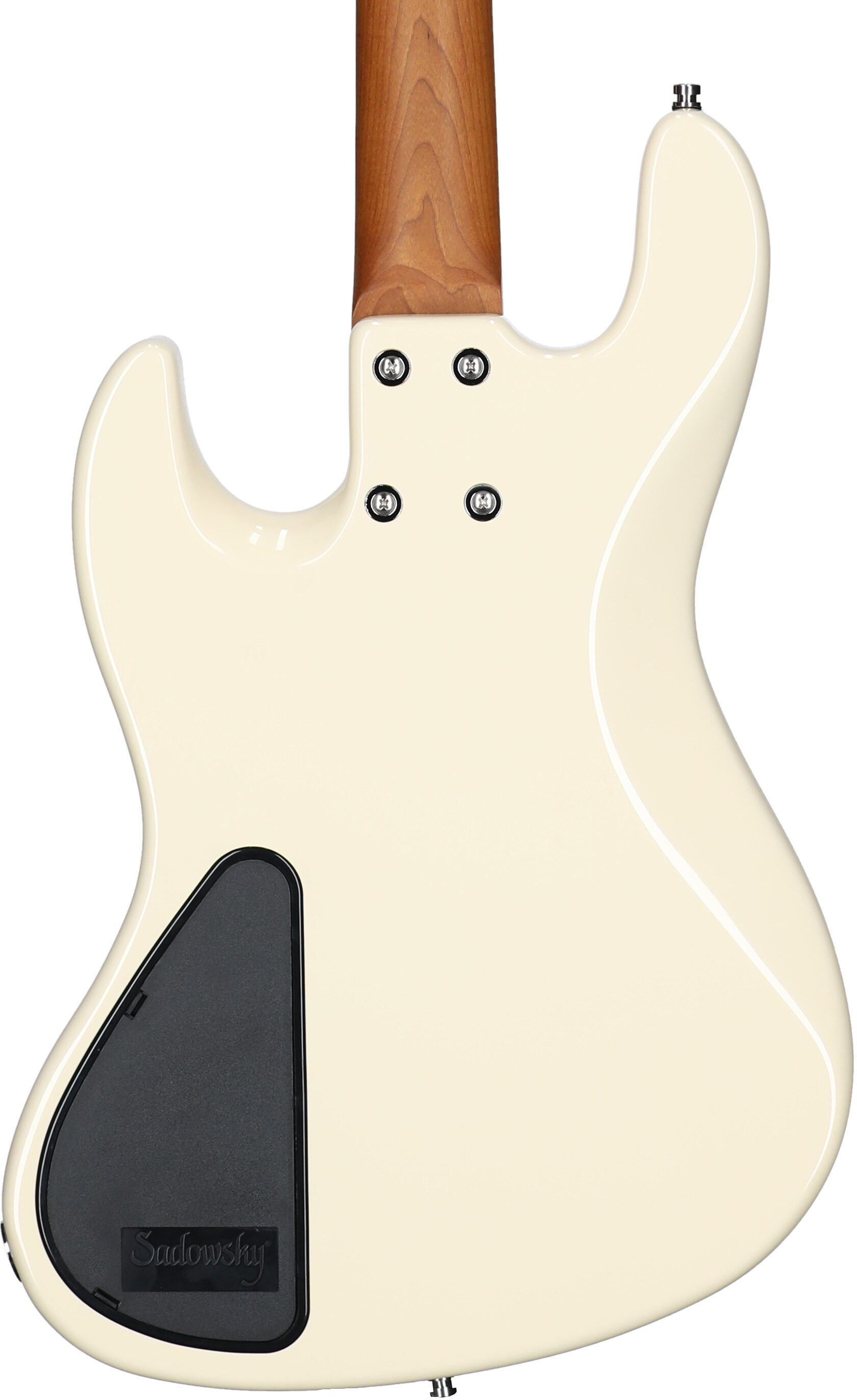 Sadowsky MetroExpress 21-Fret P/J Electric Bass, Maple Fingerboard (with Gig Bag), White, Body Straight Back