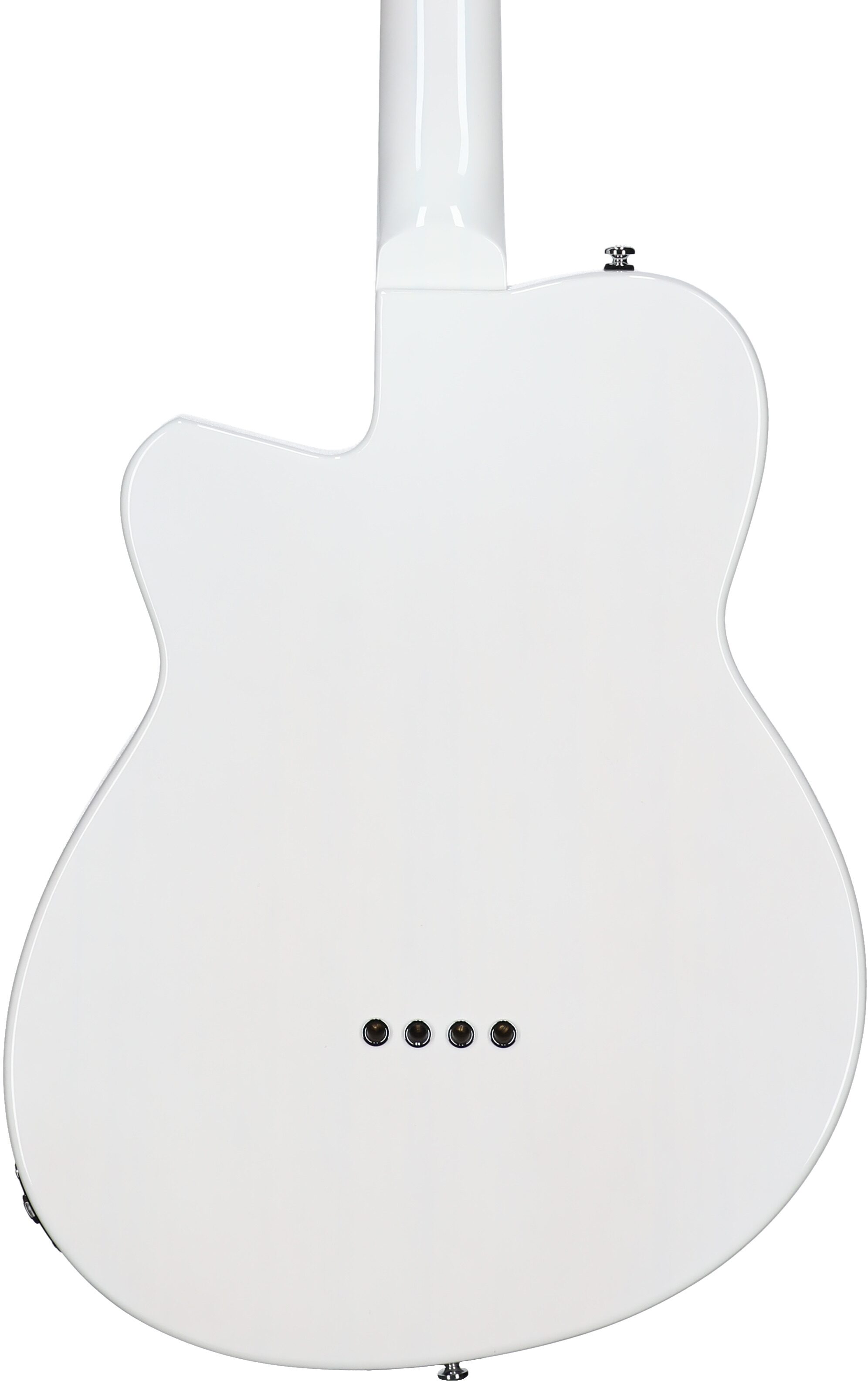 Reverend Dub King Electric Bass, Transparent White, Body Straight Back