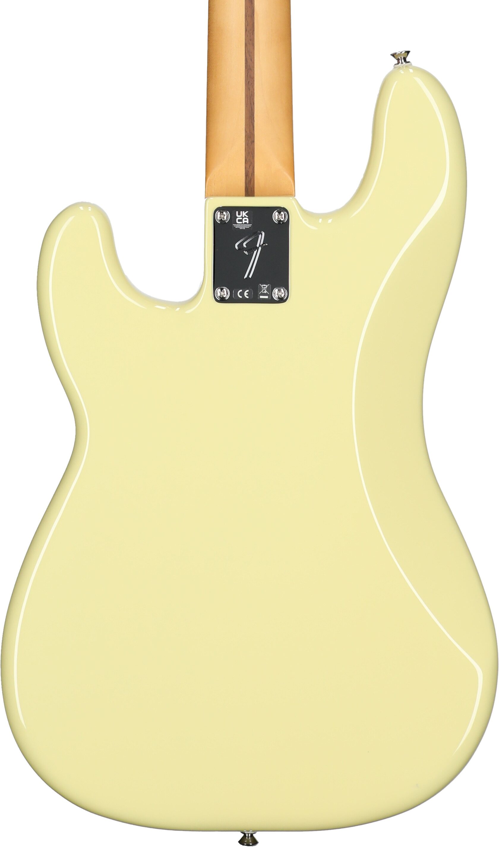 Fender Player II Precision Electric Bass, with Maple Fingerboard, Hialeah Yellow, Open Box (Very Good), Body Straight Back