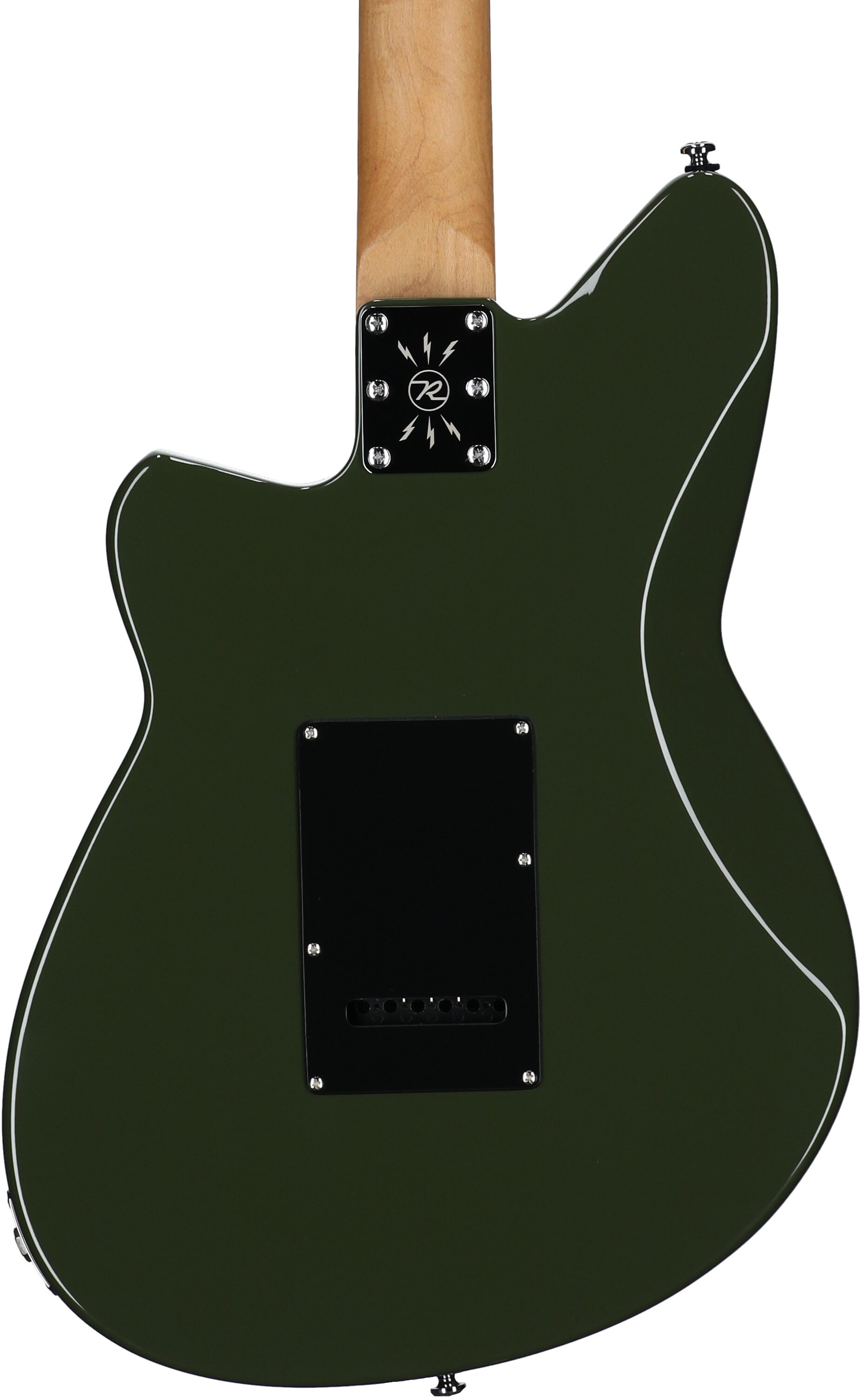 Reverend Jetstream HB Electric Guitar, Army Green, Rosewood Fretboard, Body Straight Back