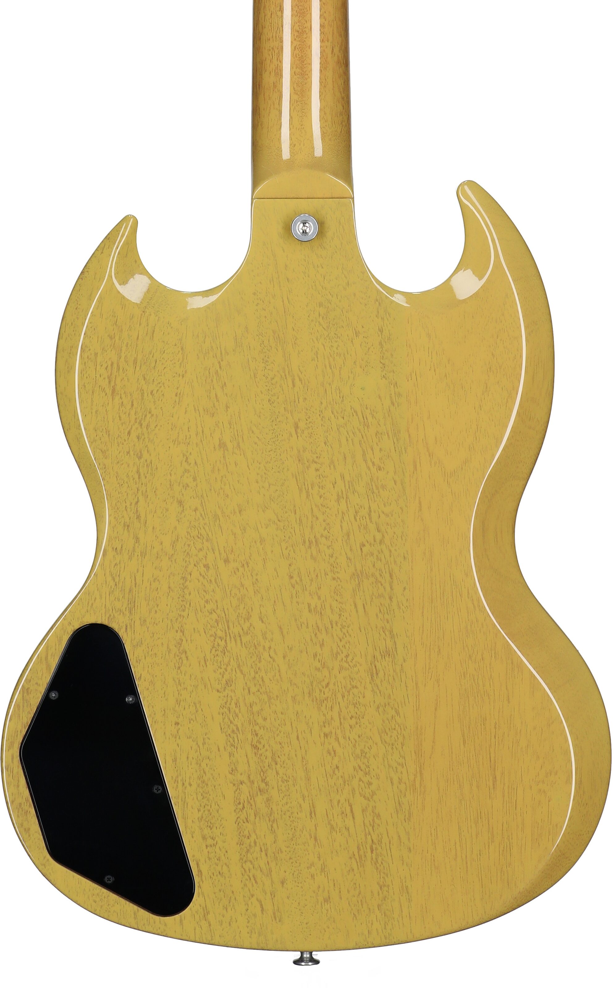 Gibson SG Standard Custom Color Electric Guitar (with Soft Case), TV Yellow, Body Straight Back