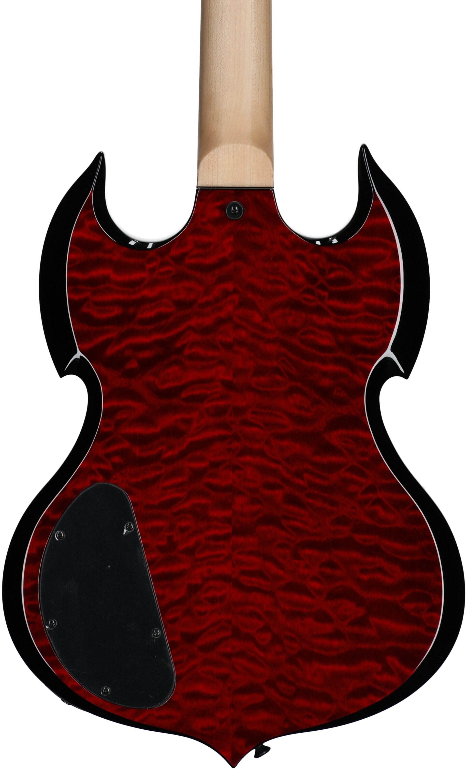 Wylde Audio Barbarian Electric Guitar, Blood Raven, Body Straight Back