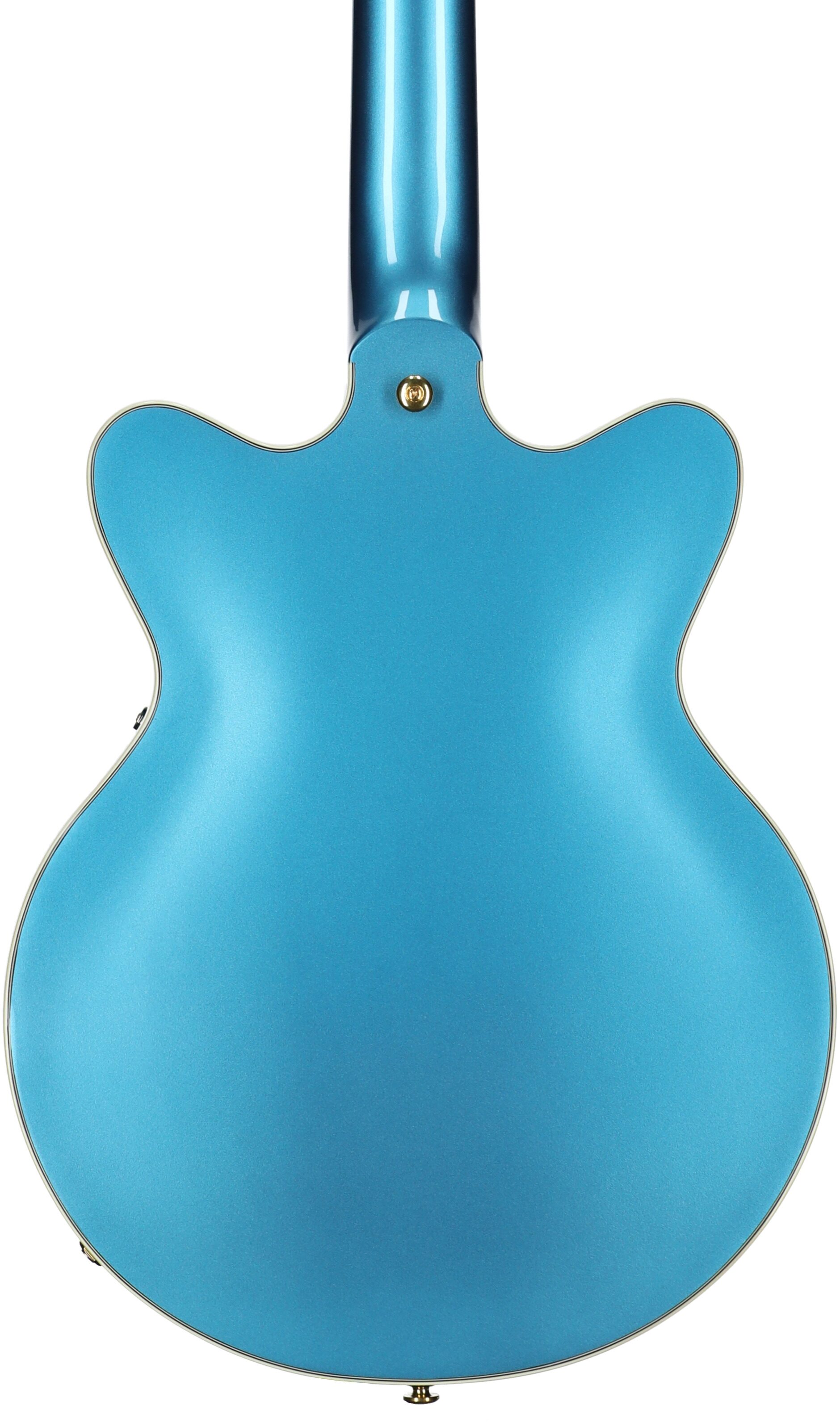Gretsch G2655T Streamliner Center Block Junior Electric Guitar with Bigsby Tremolo, Riviera Blue, Body Straight Back