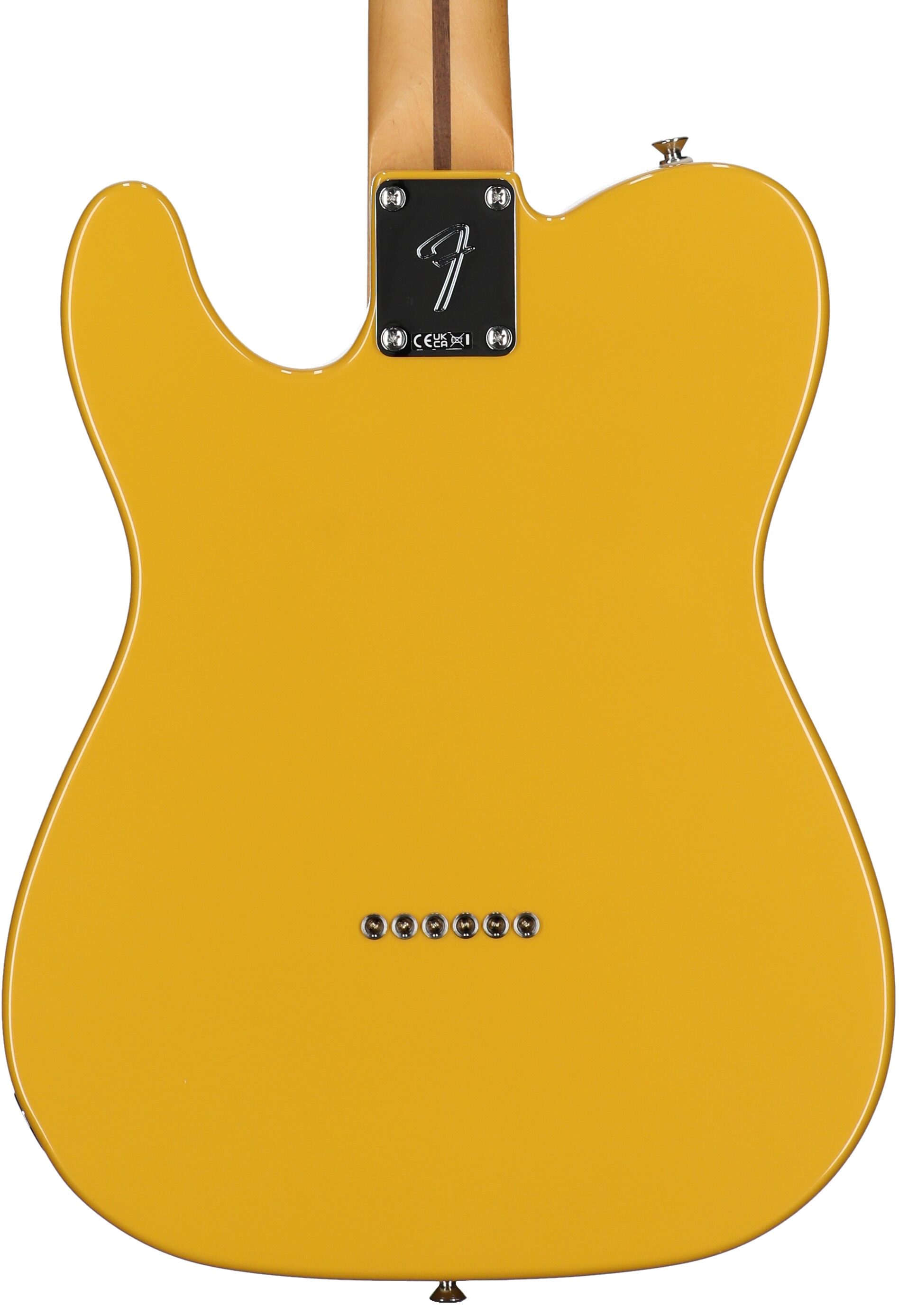 Fender Player II Modified Telecaster Electric Guitar, Maple Fingerboard, Sunshine Yellow, Body Straight Back