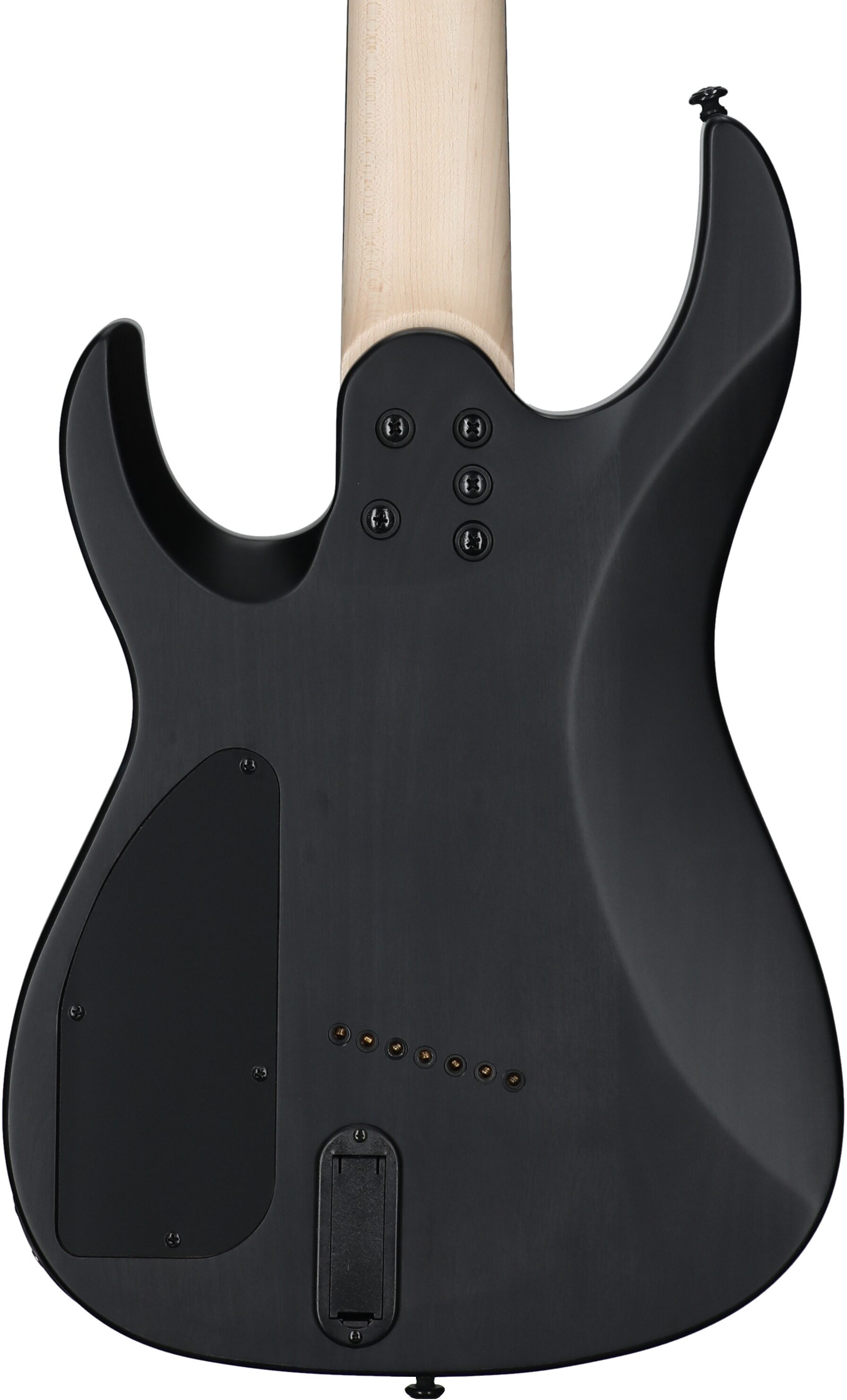 Legator Ninja 7 Multi-Scale Guitar, Black Quilted Maple, Body Straight Back