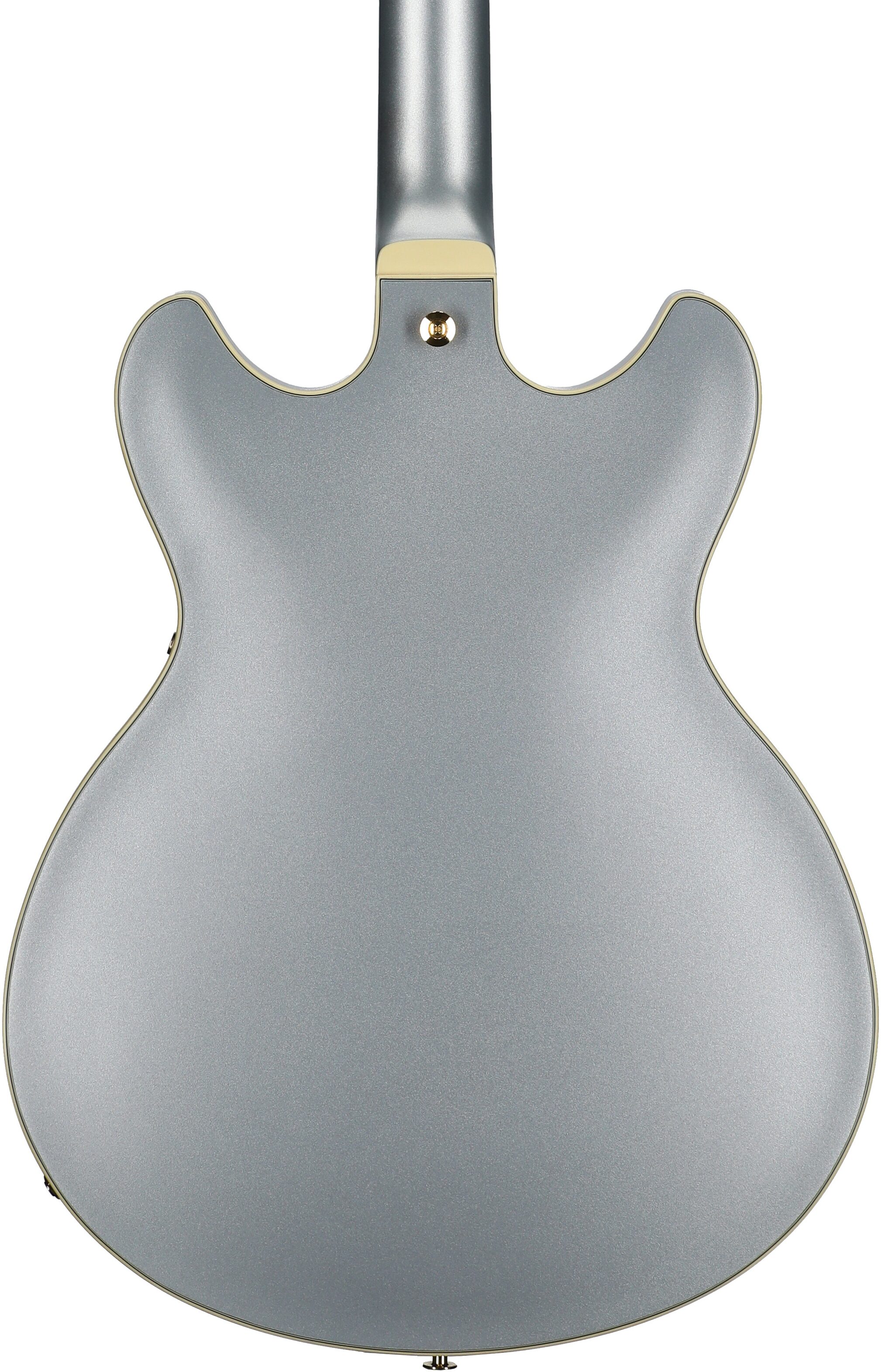 Ibanez AS73G Artcore Semi-Hollowbody Electric Guitar, Moonstone Silver Flat, Body Straight Back